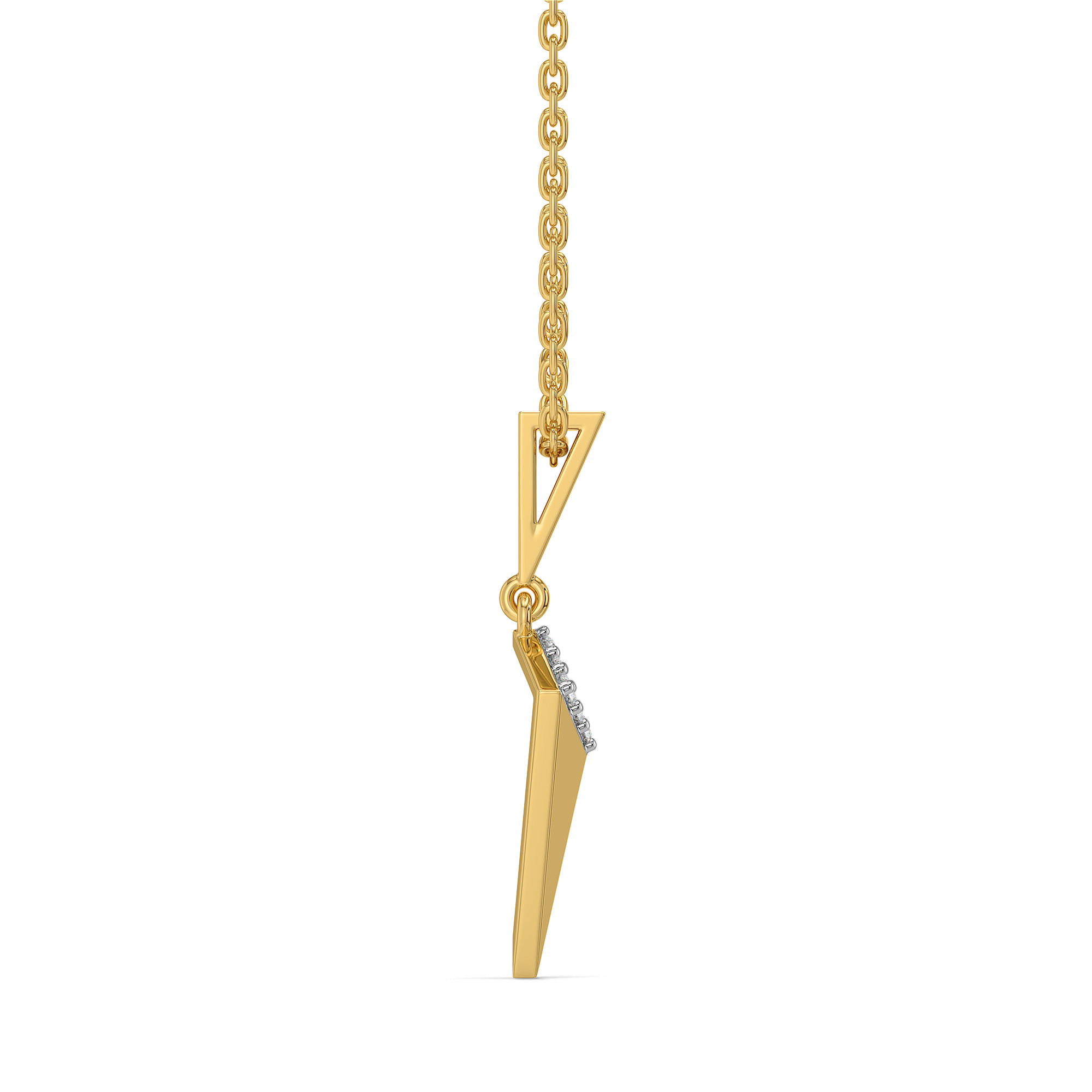 Sculpted Edge - Lab Diamond Pendant