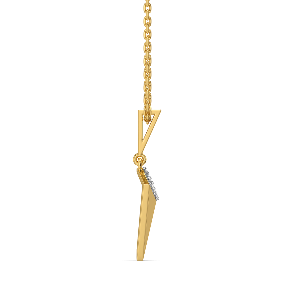 Sculpted Edge - Lab Diamond Pendant