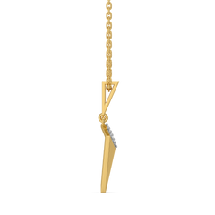 Sculpted Edge - Lab Diamond Pendant