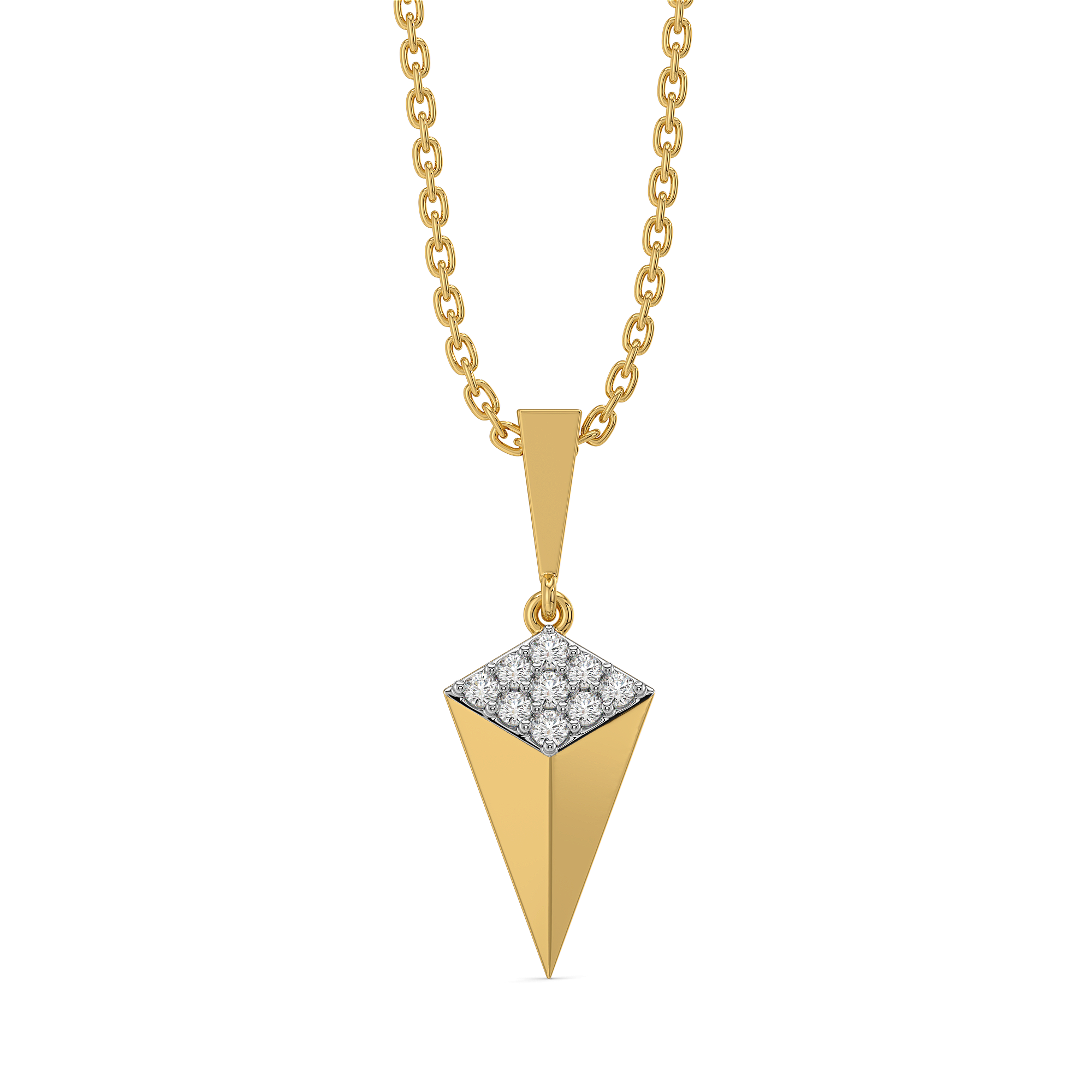Sculpted Edge - Lab Diamond Pendant Secondary image