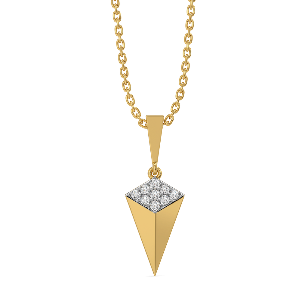 Sculpted Edge - Lab Diamond Pendant