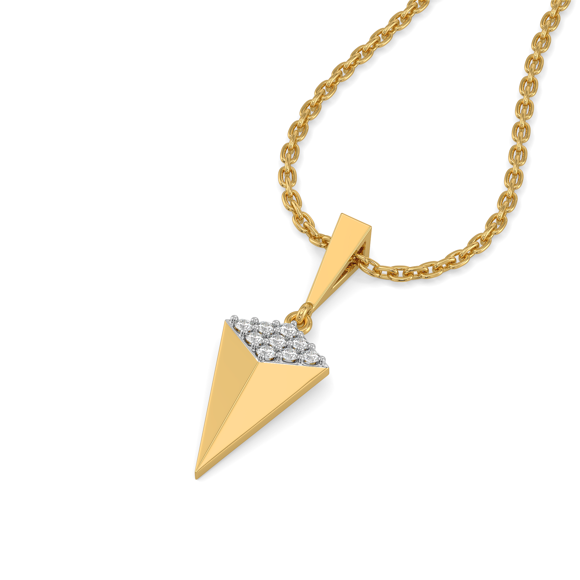 Sculpted Edge - Lab Diamond Pendant Main image