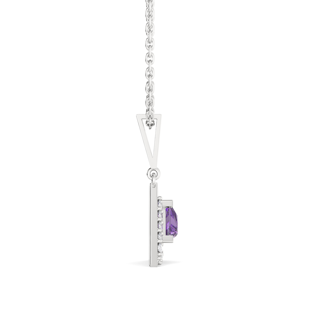 Ultra Violet Glow - Lab Diamond Pendant