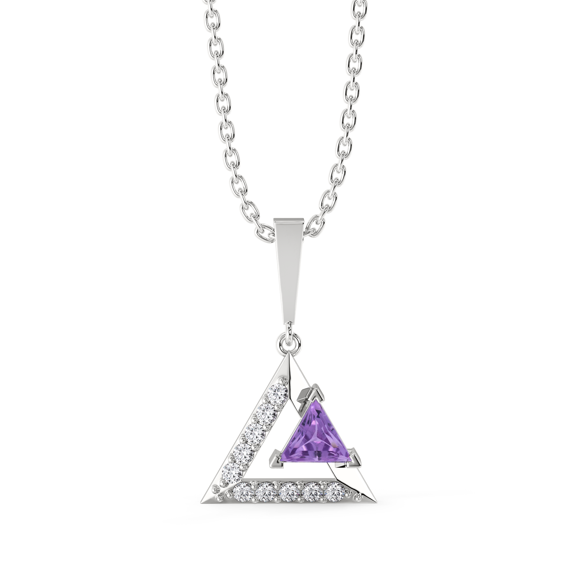 Ultra Violet Glow - Lab Diamond Pendant