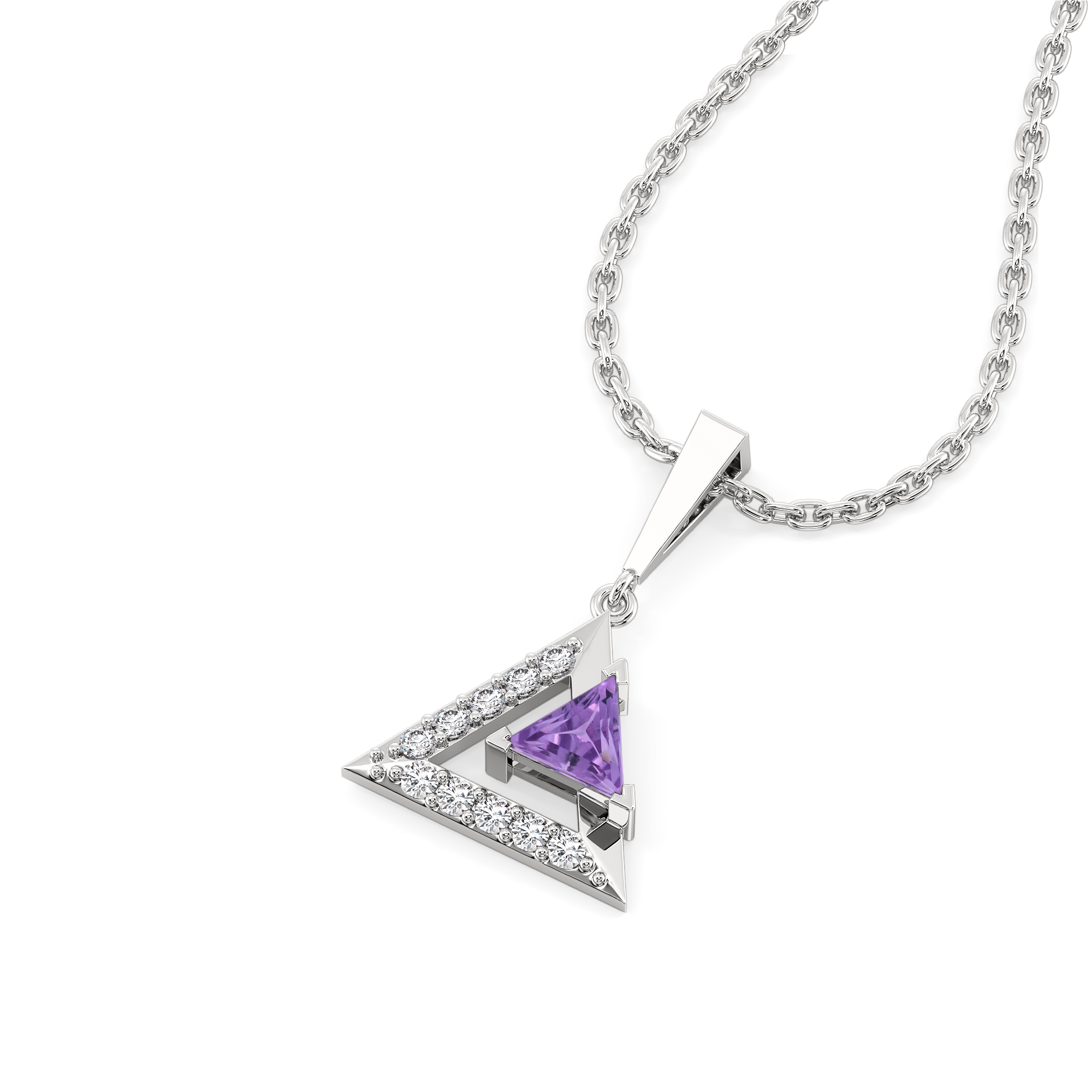 Ultra Violet Glow - Lab Diamond Pendant Main image