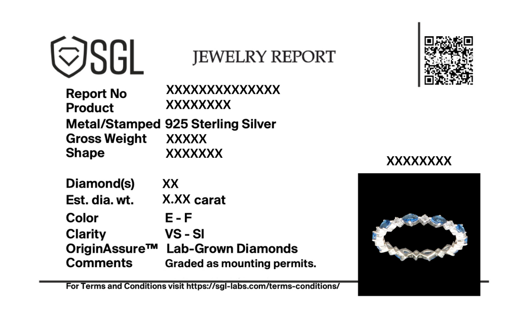 Blue Sapphire - Lab Diamond Eternity Ring