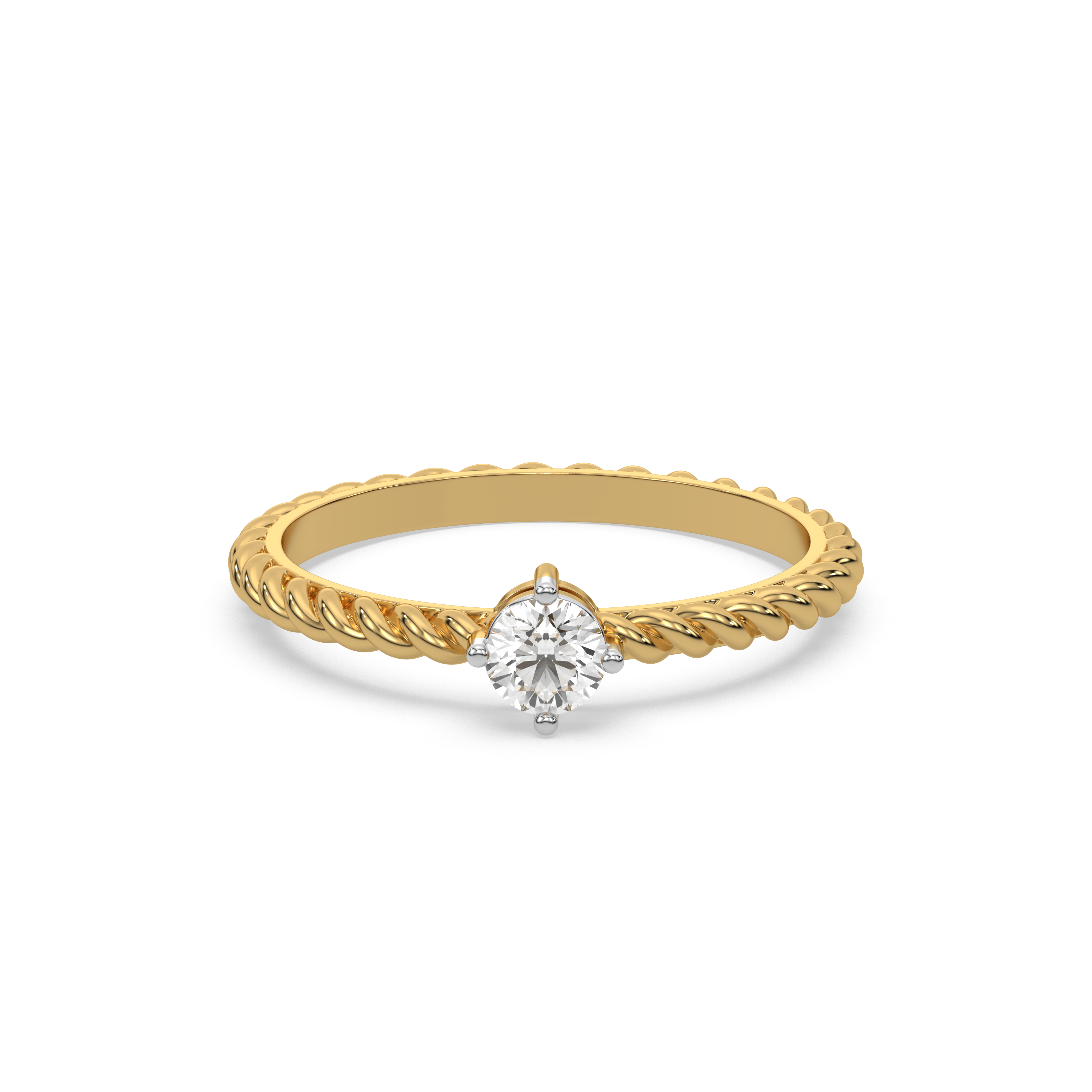 Twist of Fate - Lab Diamond Solitaire Ring