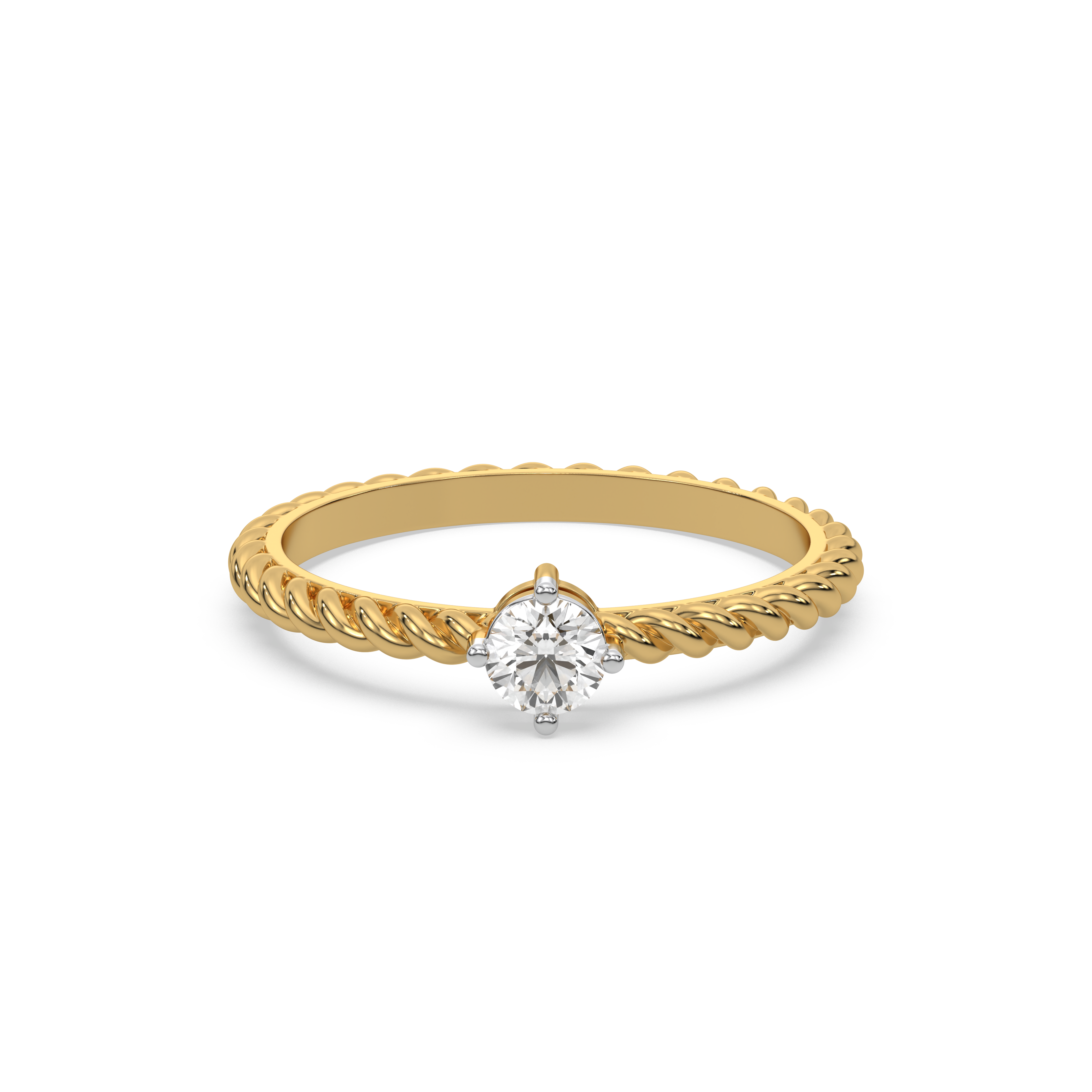 Twist of Fate - Lab Diamond Solitaire Ring
