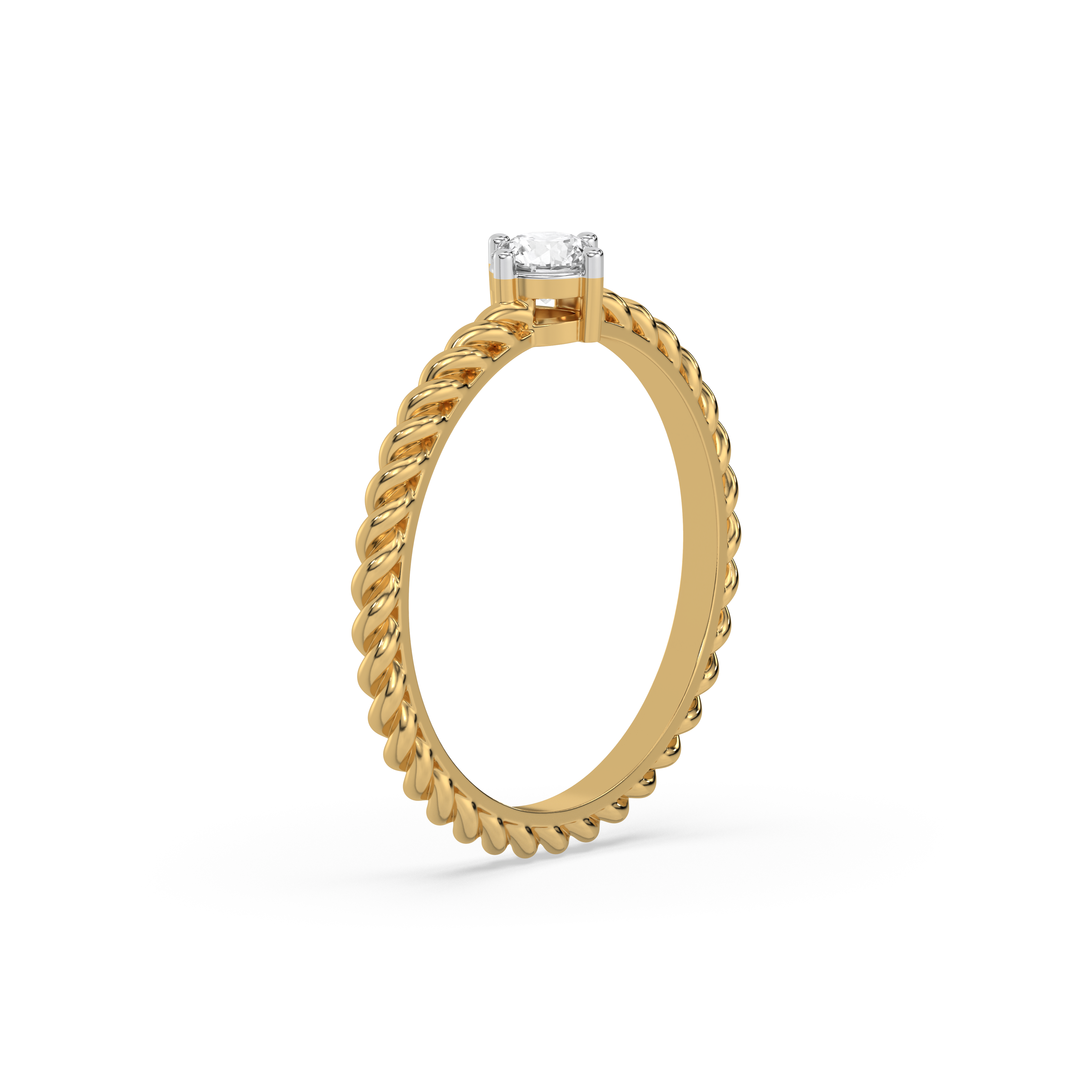 Twist of Fate - Lab Diamond Solitaire Ring