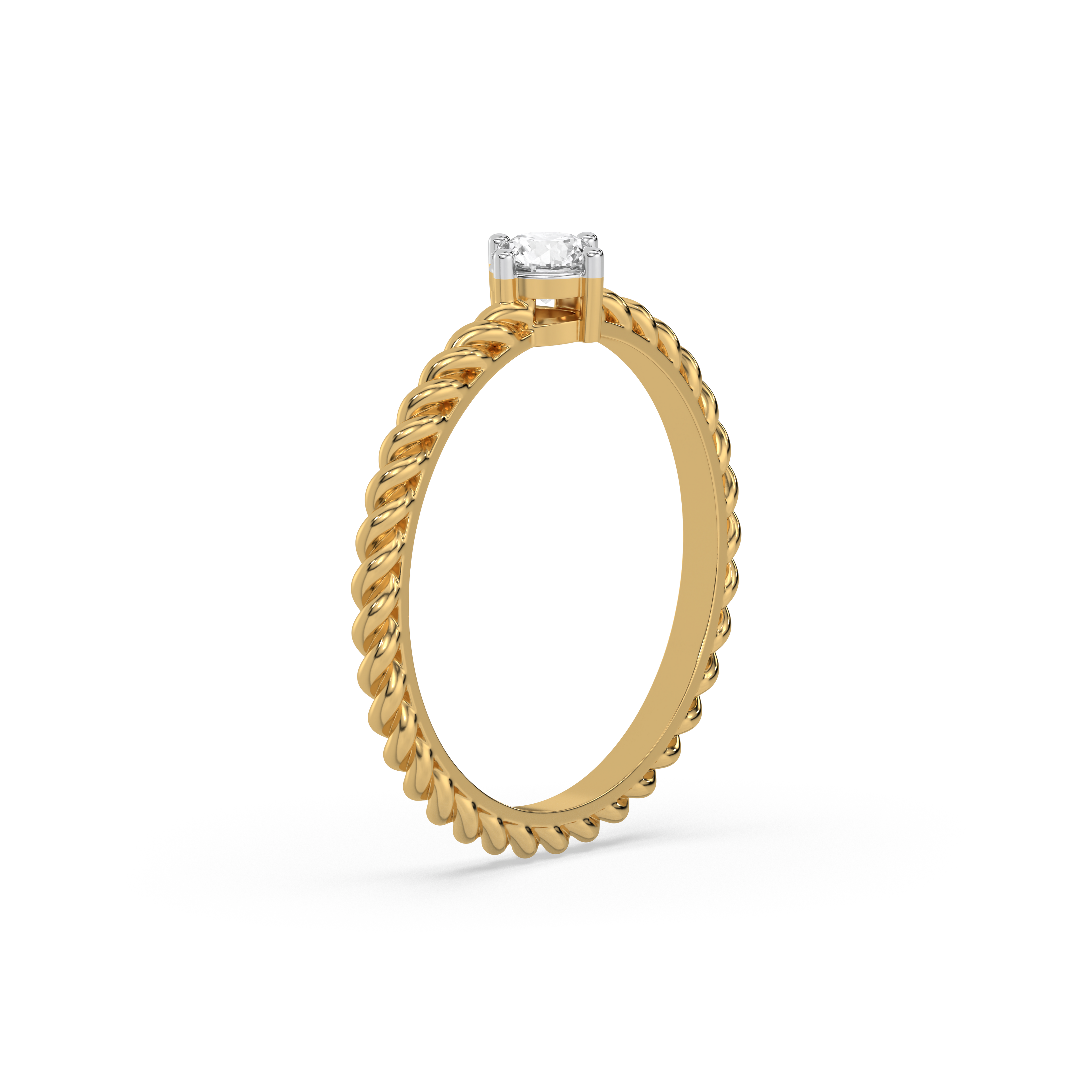 Twist of Fate - Lab Diamond Solitaire Ring