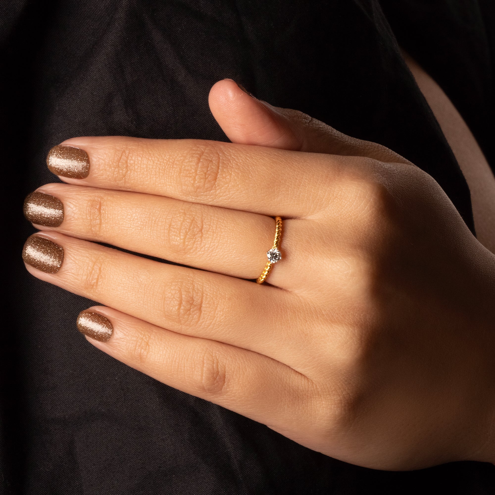 Twist of Fate - Lab Diamond Solitaire Ring Secondary image