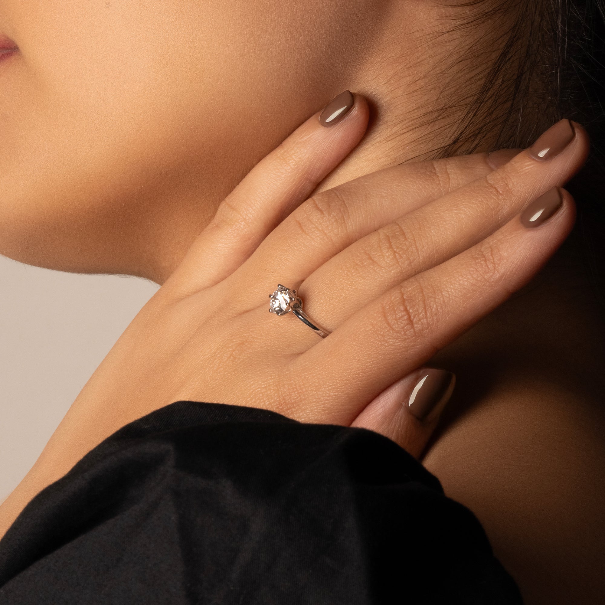 Luminous Charm - Lab Diamond Solitaire Ring Secondary image