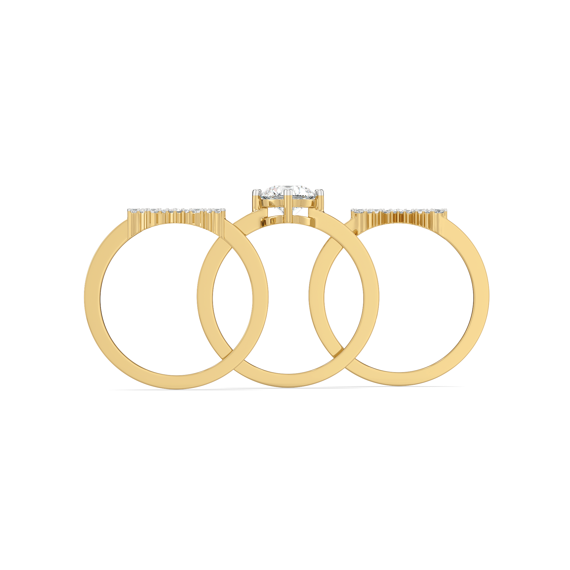 Day bloom - Lab Diamond Stackable Solitaire Ring