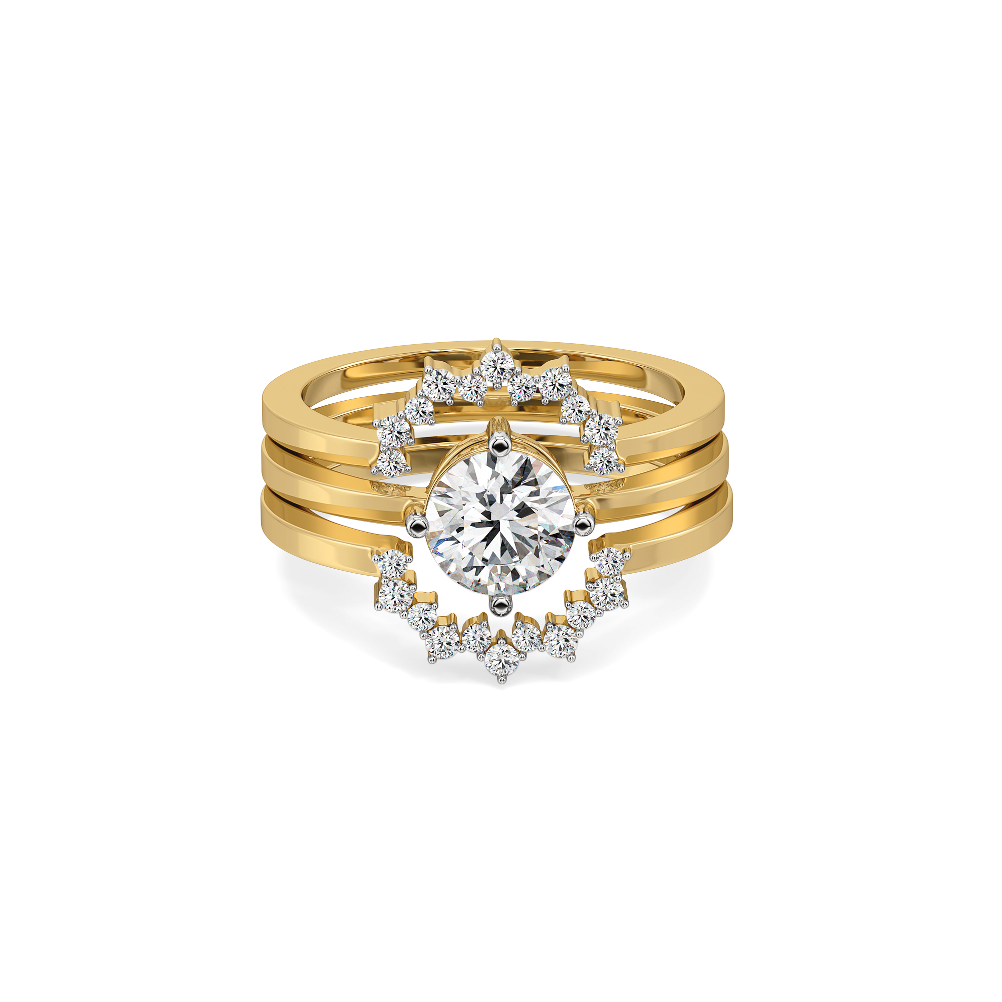 Day bloom - Lab Diamond Stackable Solitaire Ring Main image