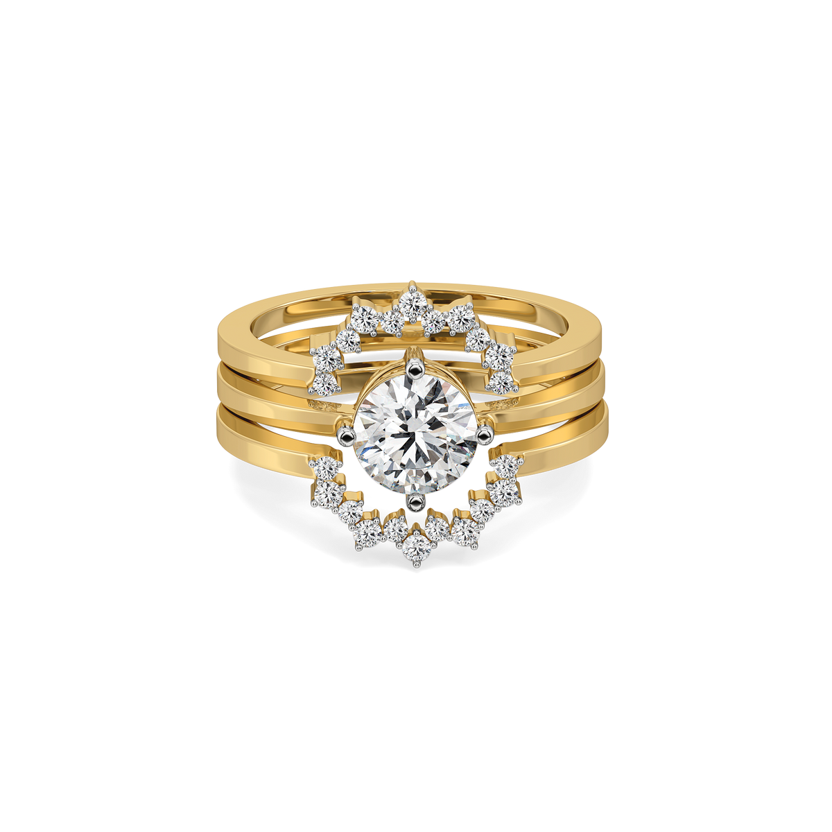 Day bloom - Lab Diamond Stackable Solitaire Ring