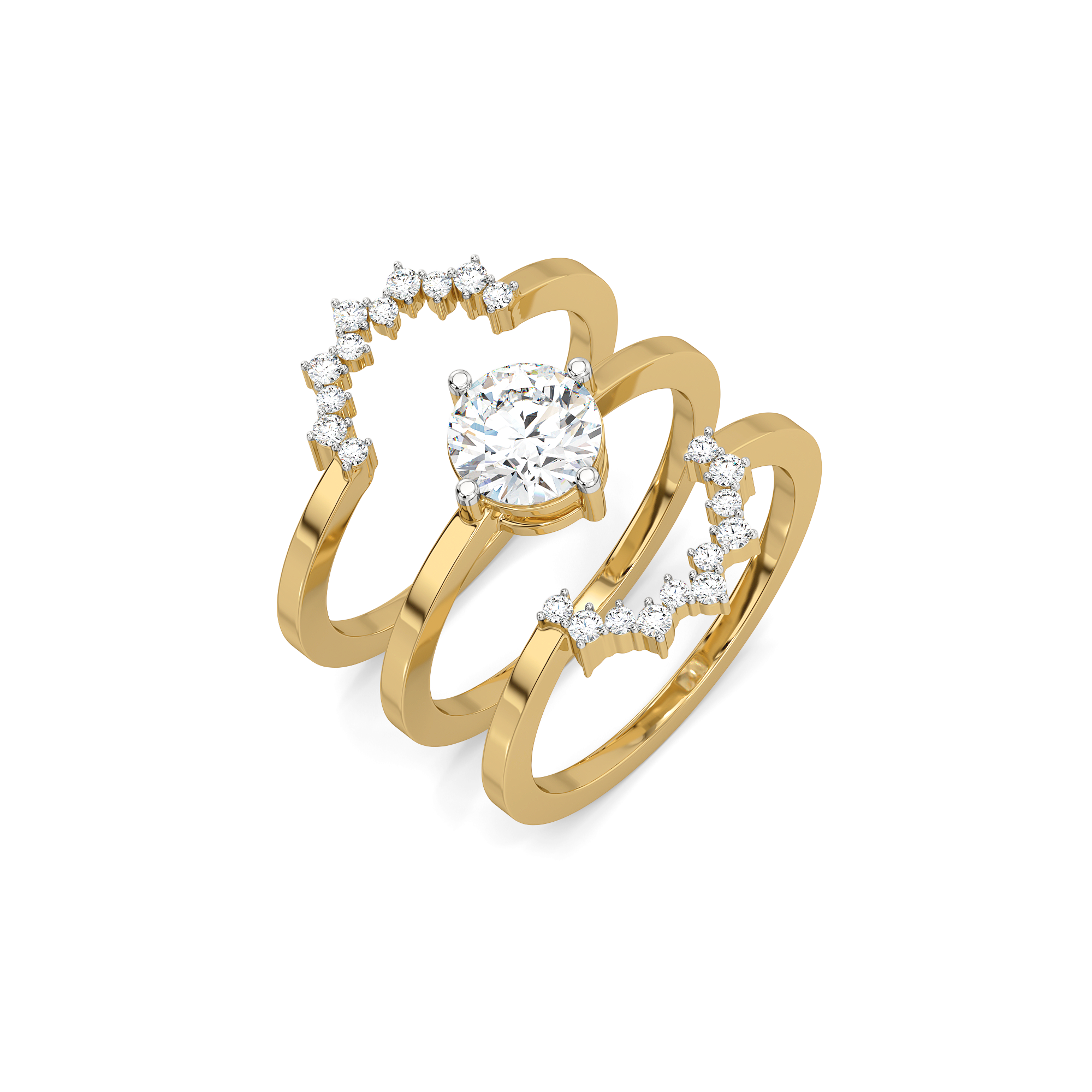 Day bloom - Lab Diamond Stackable Solitaire Ring