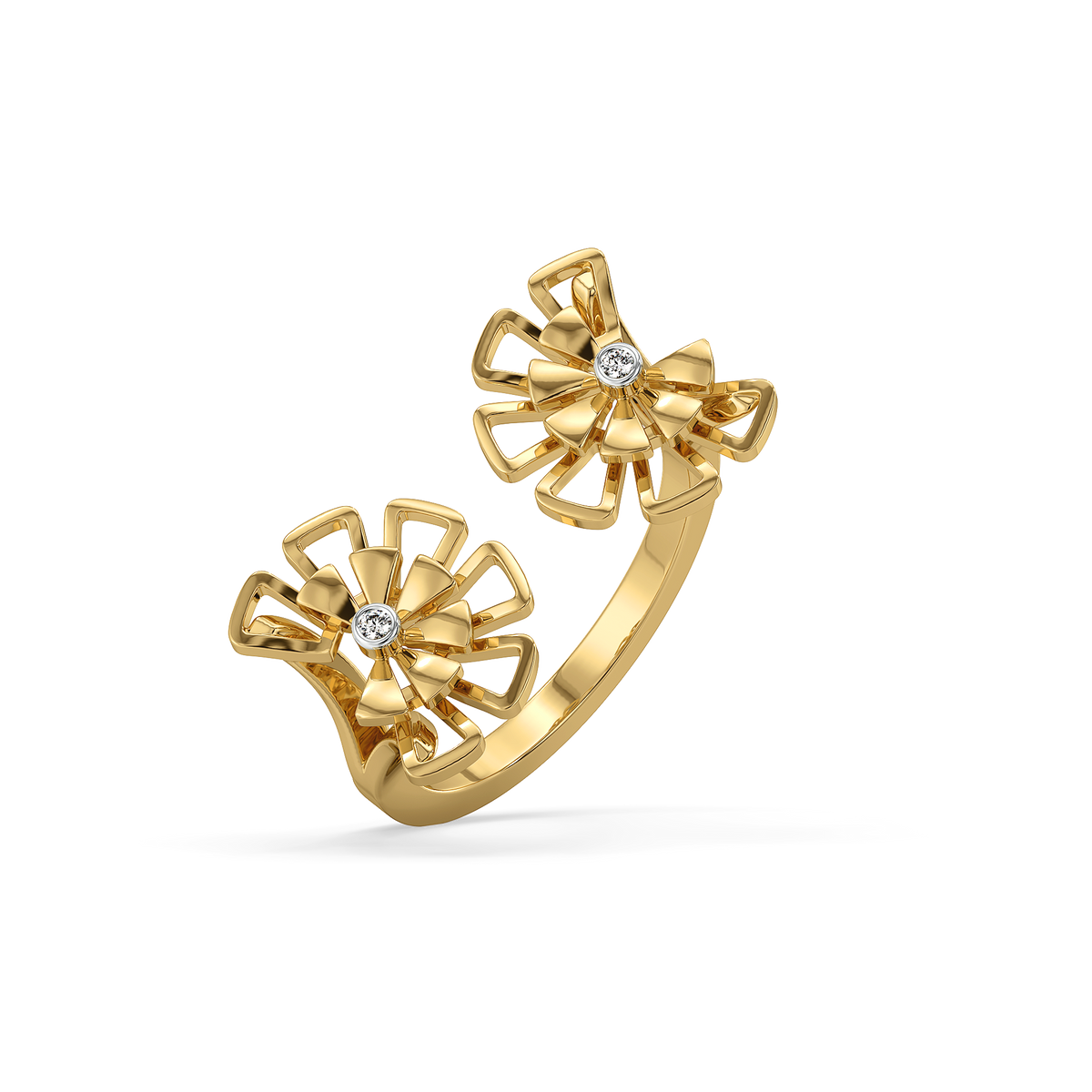 Golden Edge - Lab Diamond Open-Top Ring