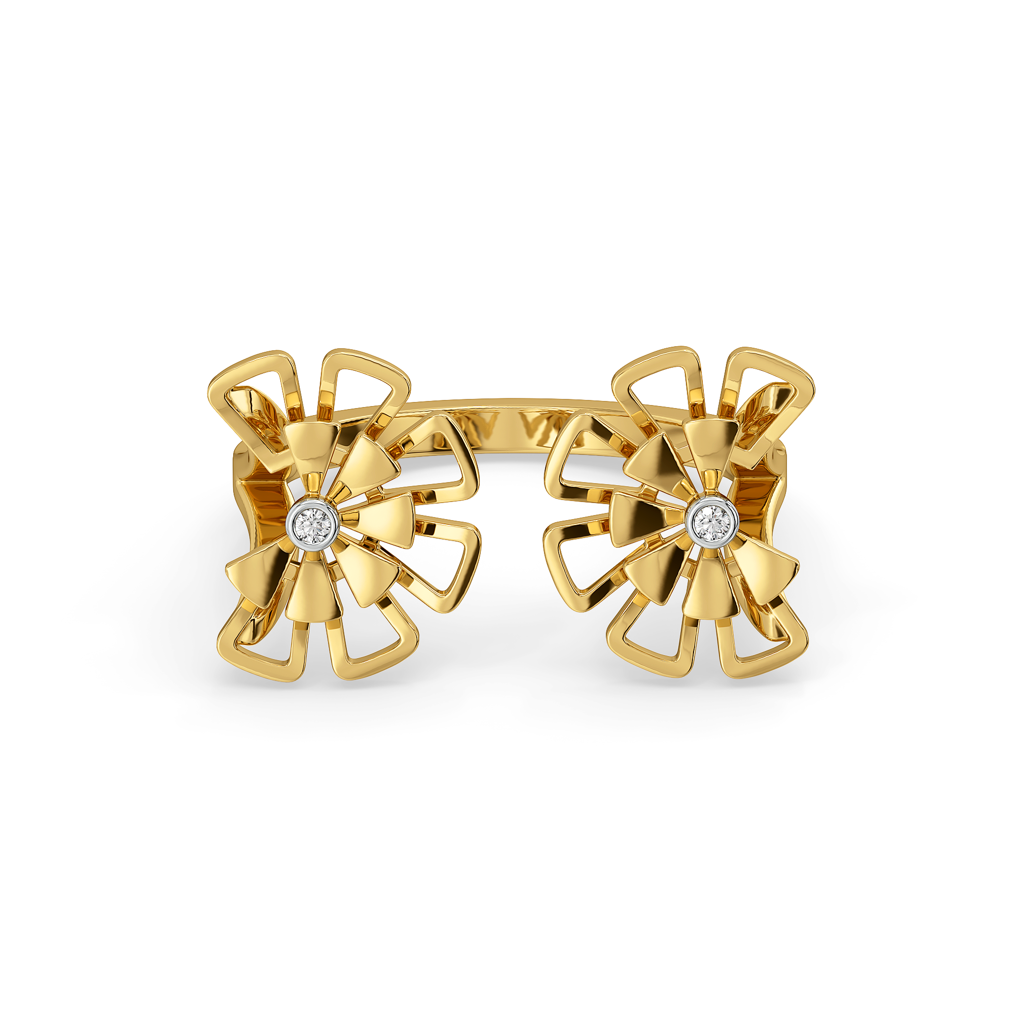 Golden Edge - Lab Diamond Open-Top Ring