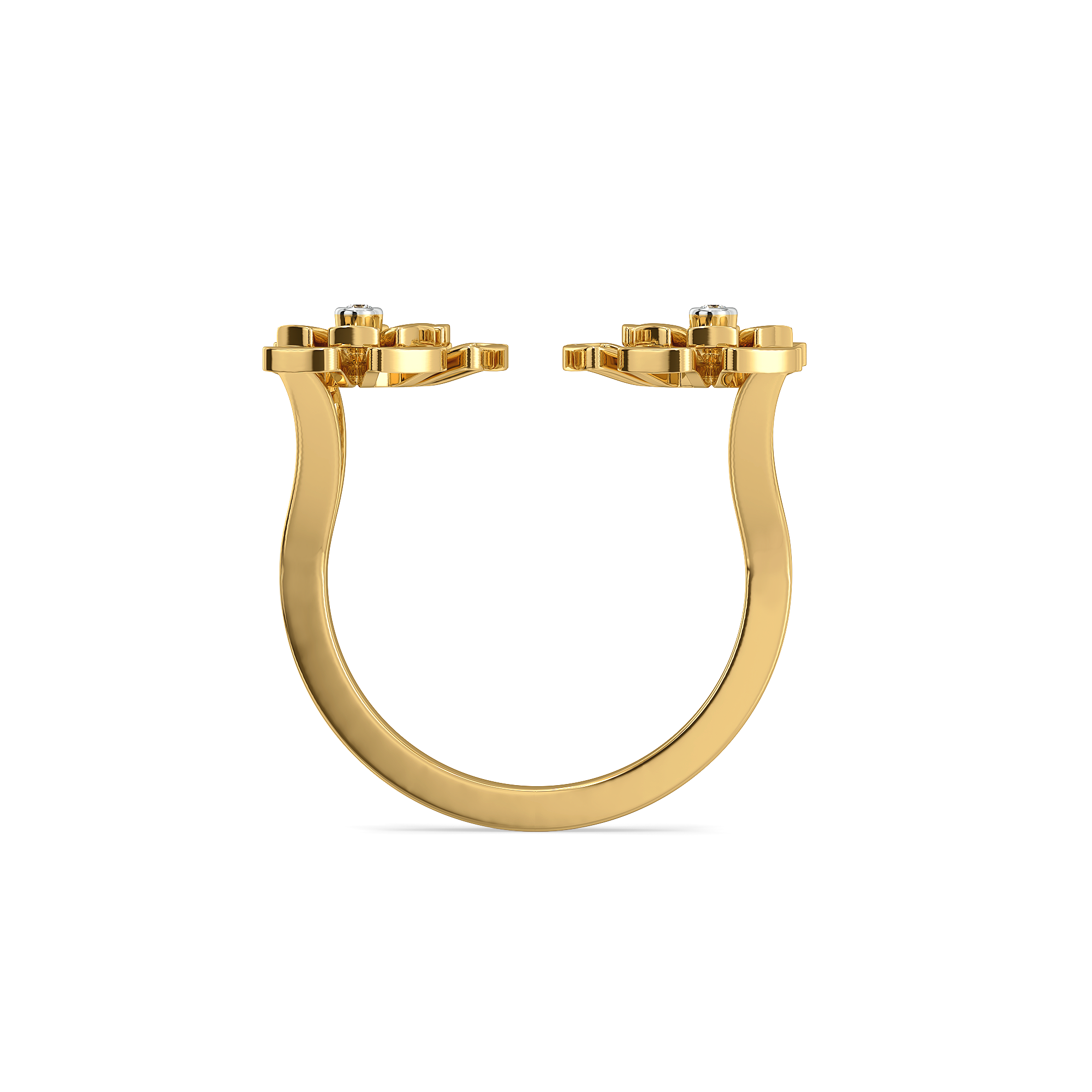 Golden Edge - Lab Diamond Open-Top Ring