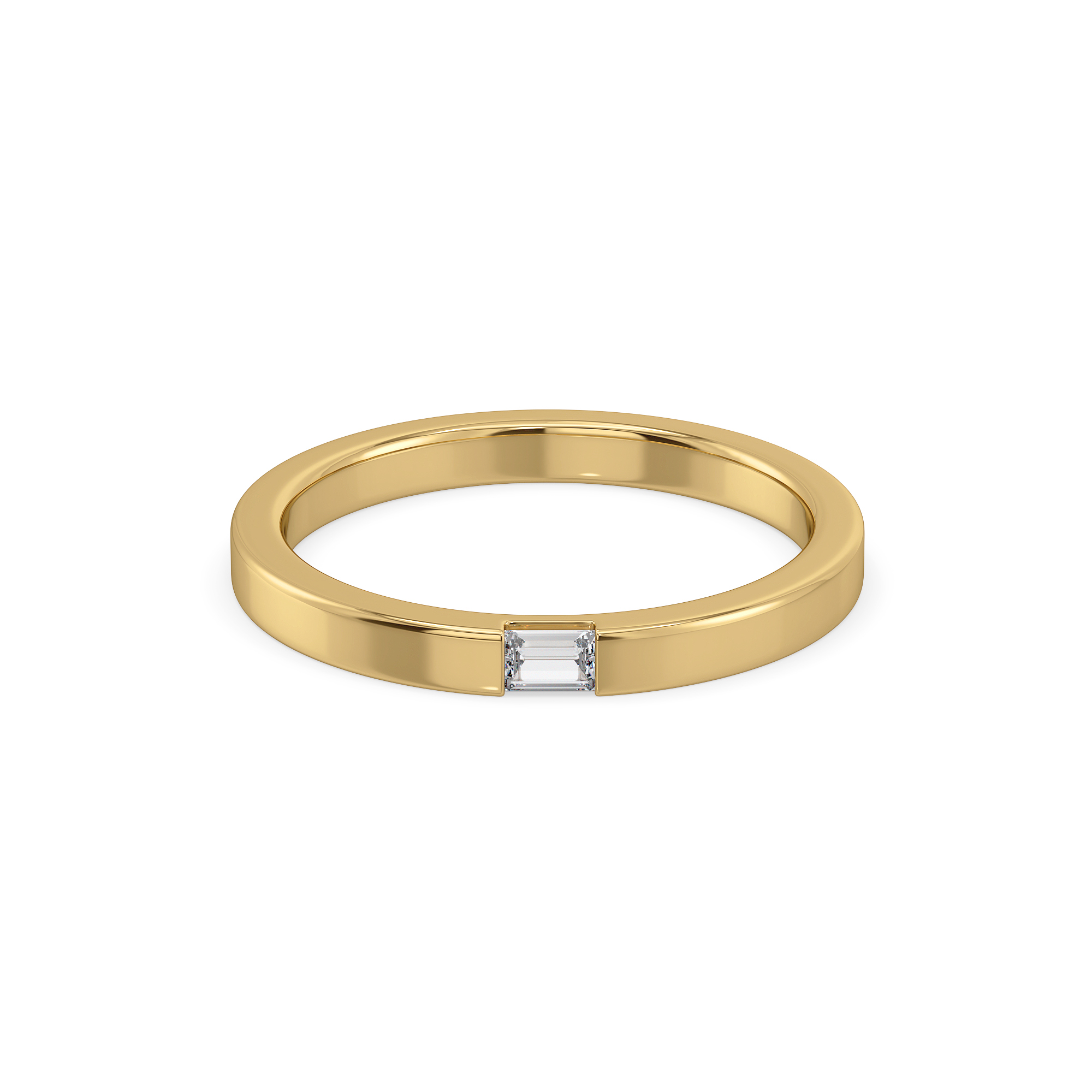 Modern Baguette Band - Lab Diamond Ring Secondary image