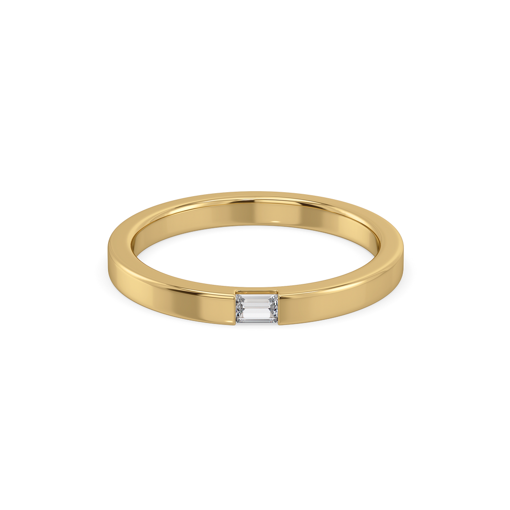 Modern Baguette Band - Lab Diamond Ring