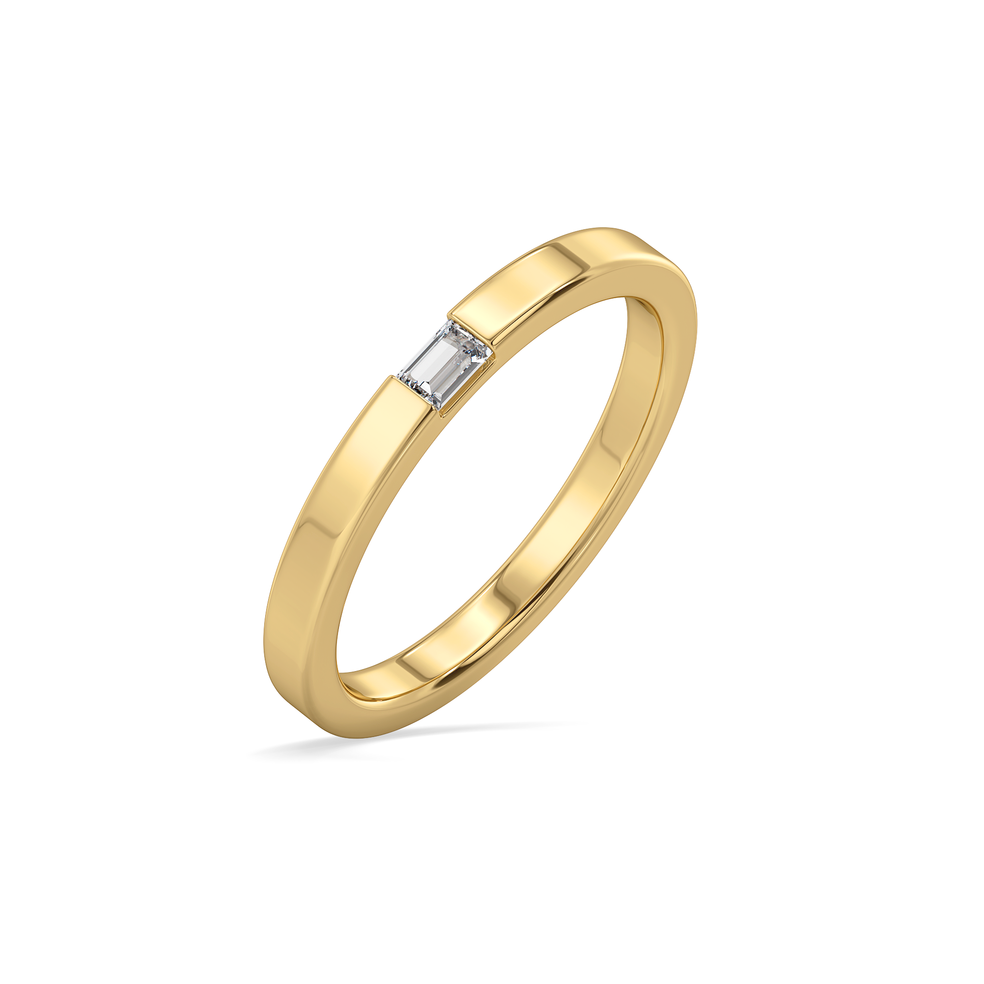 Modern Baguette Band - Lab Diamond Ring Main image