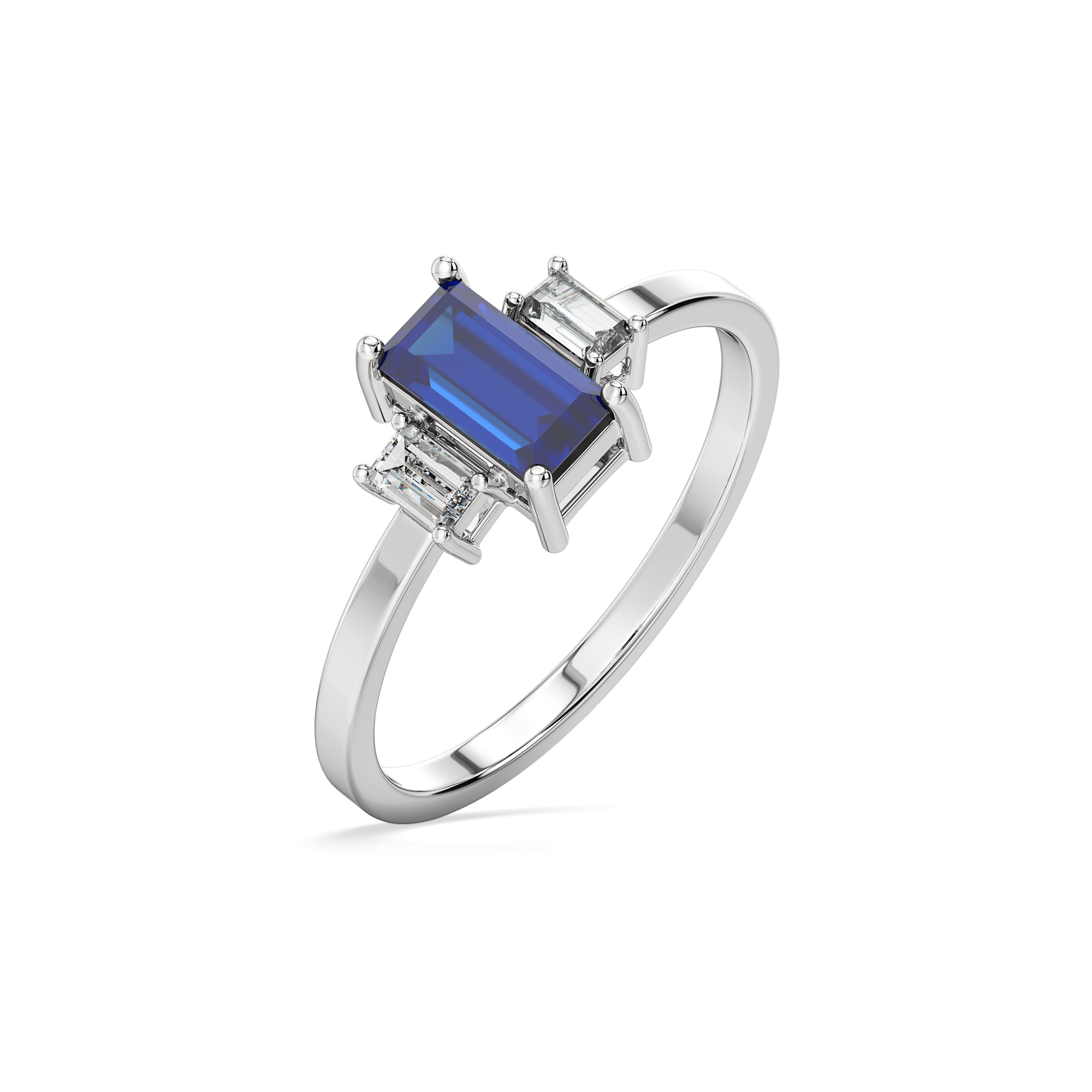 Blue Brilliance - Lab Diamond Ring Main image