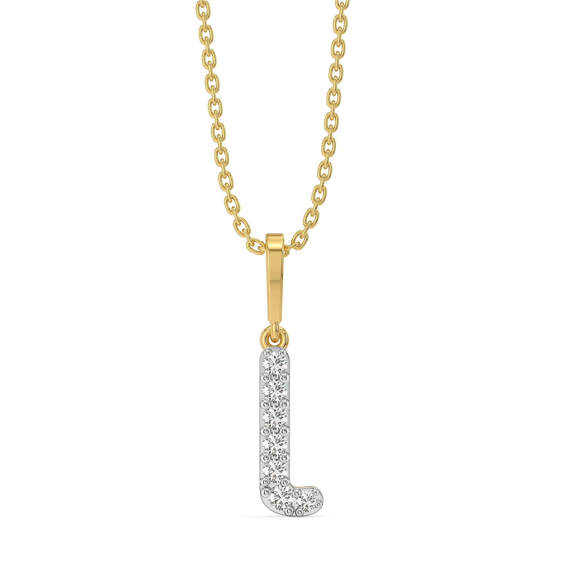 Little Lux L - Lab Diamond Alphabet Pendant Main image