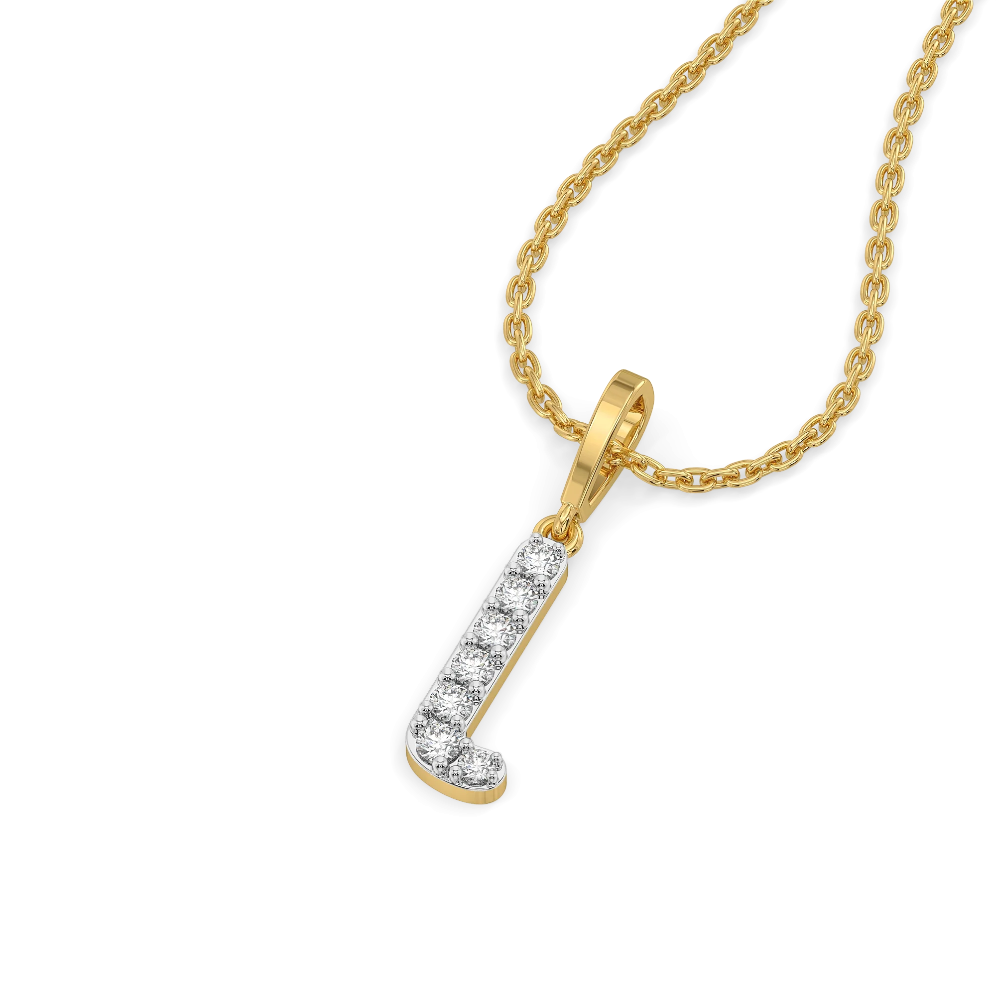 Little Lux L - Lab Diamond Alphabet Pendant