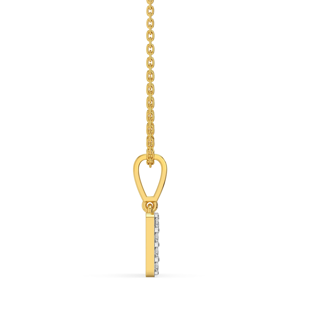 Magical M - Lab Diamond Alphabet Pendant