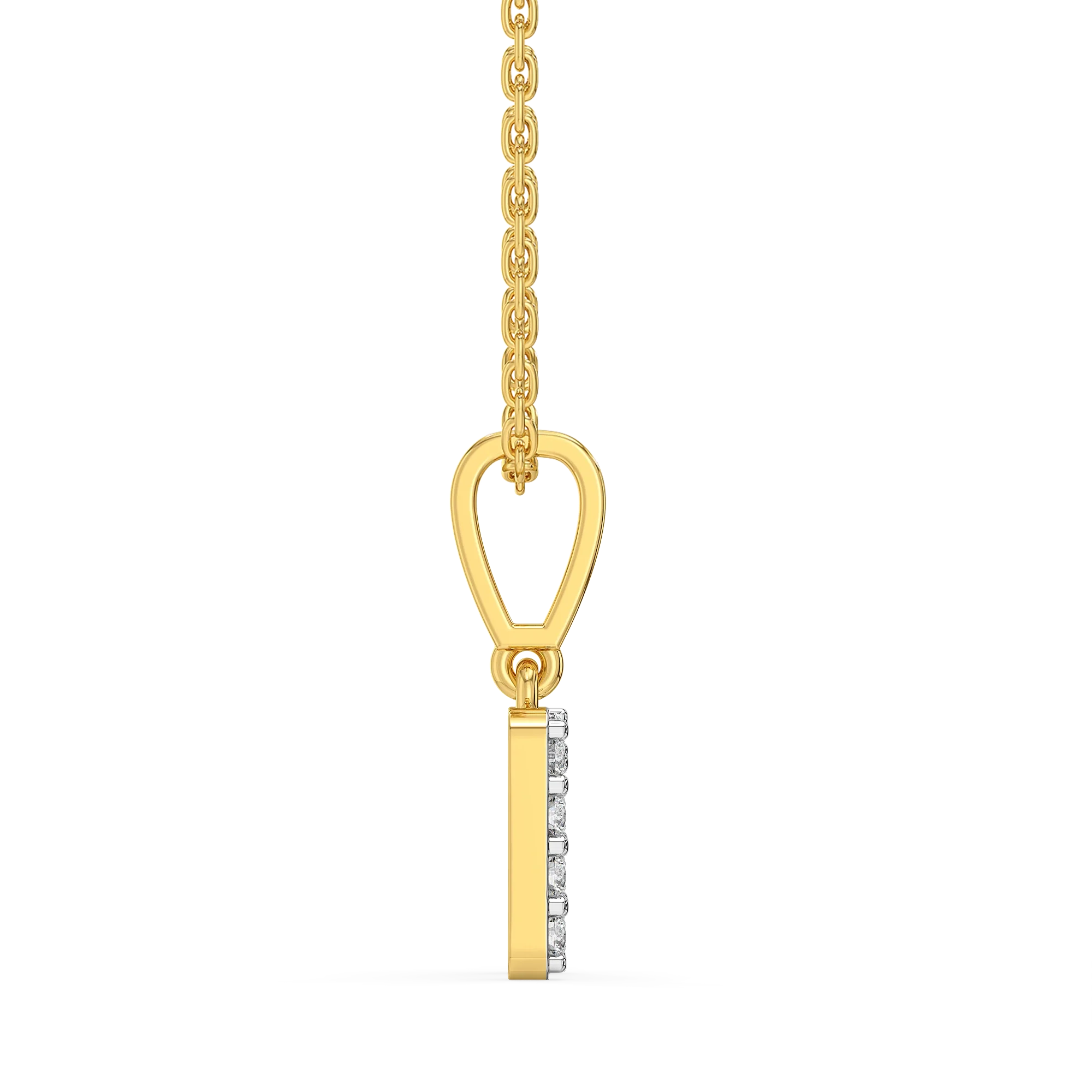 Nailed It N - Lab Diamond Alphabet Pendant