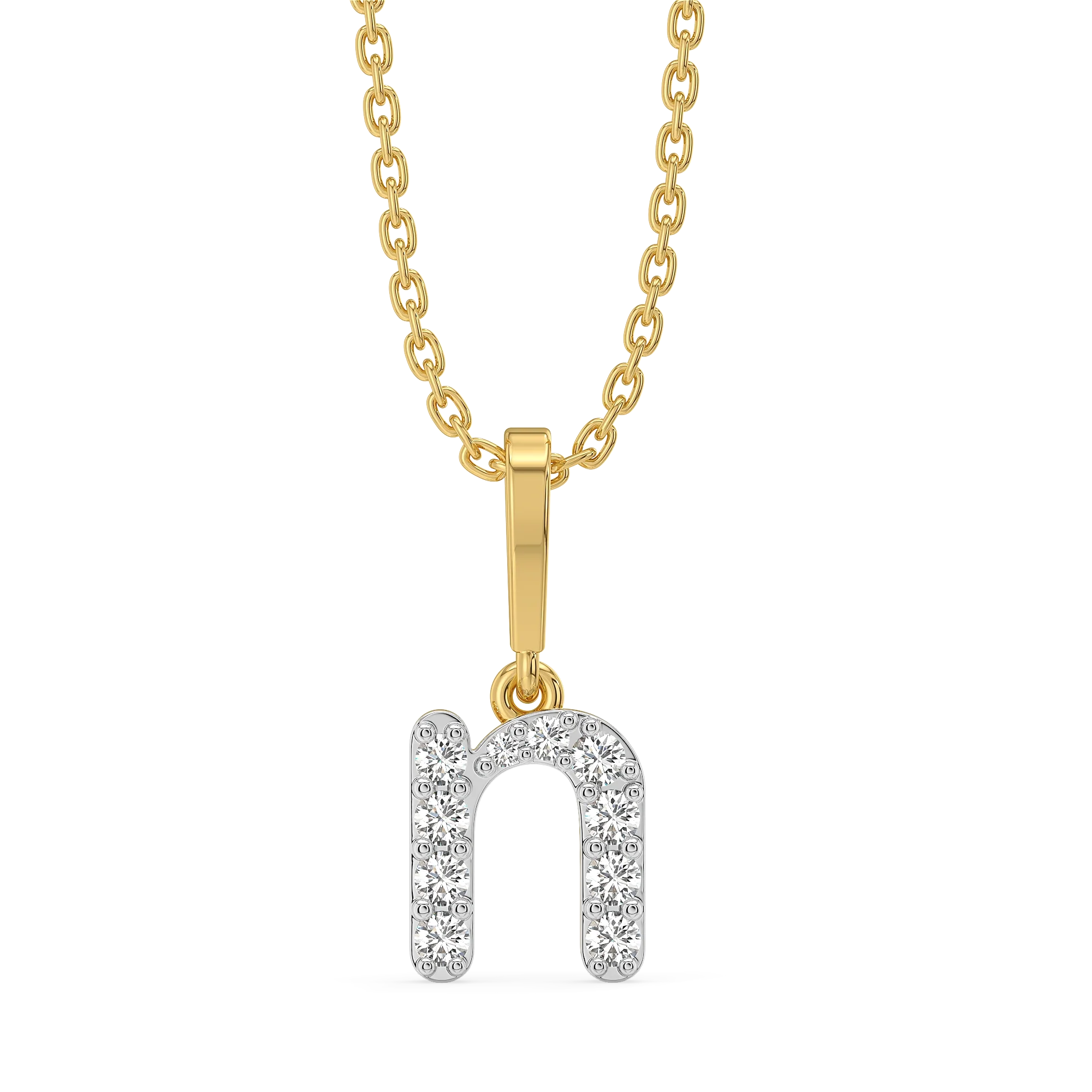 Nailed It N - Lab Diamond Alphabet Pendant Main image