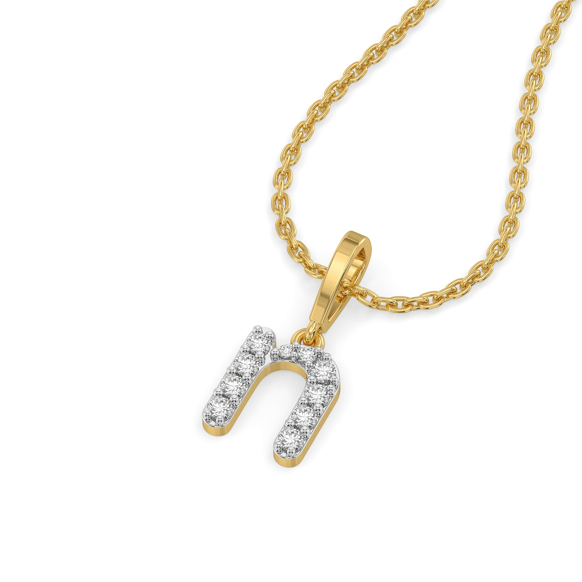 Nailed It N - Lab Diamond Alphabet Pendant Secondary image