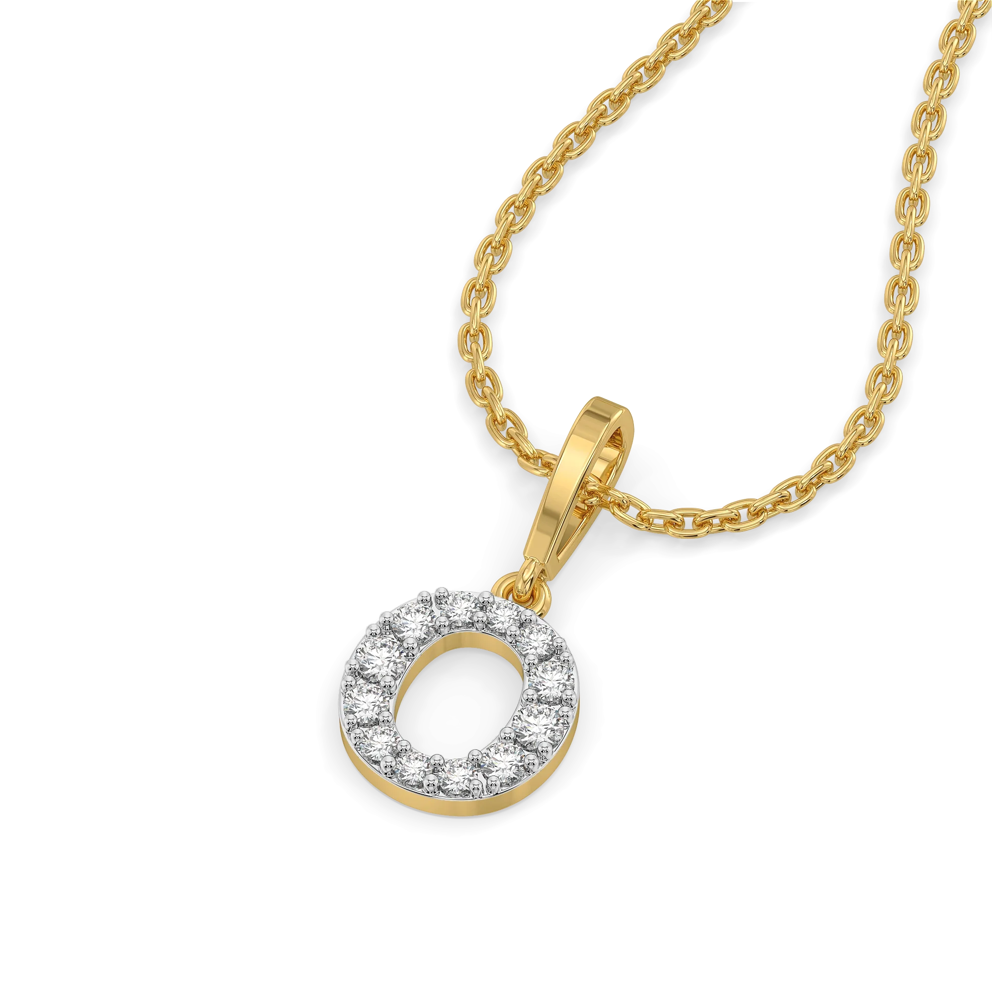 Oh-So O - Lab Diamond Alphabet Pendant