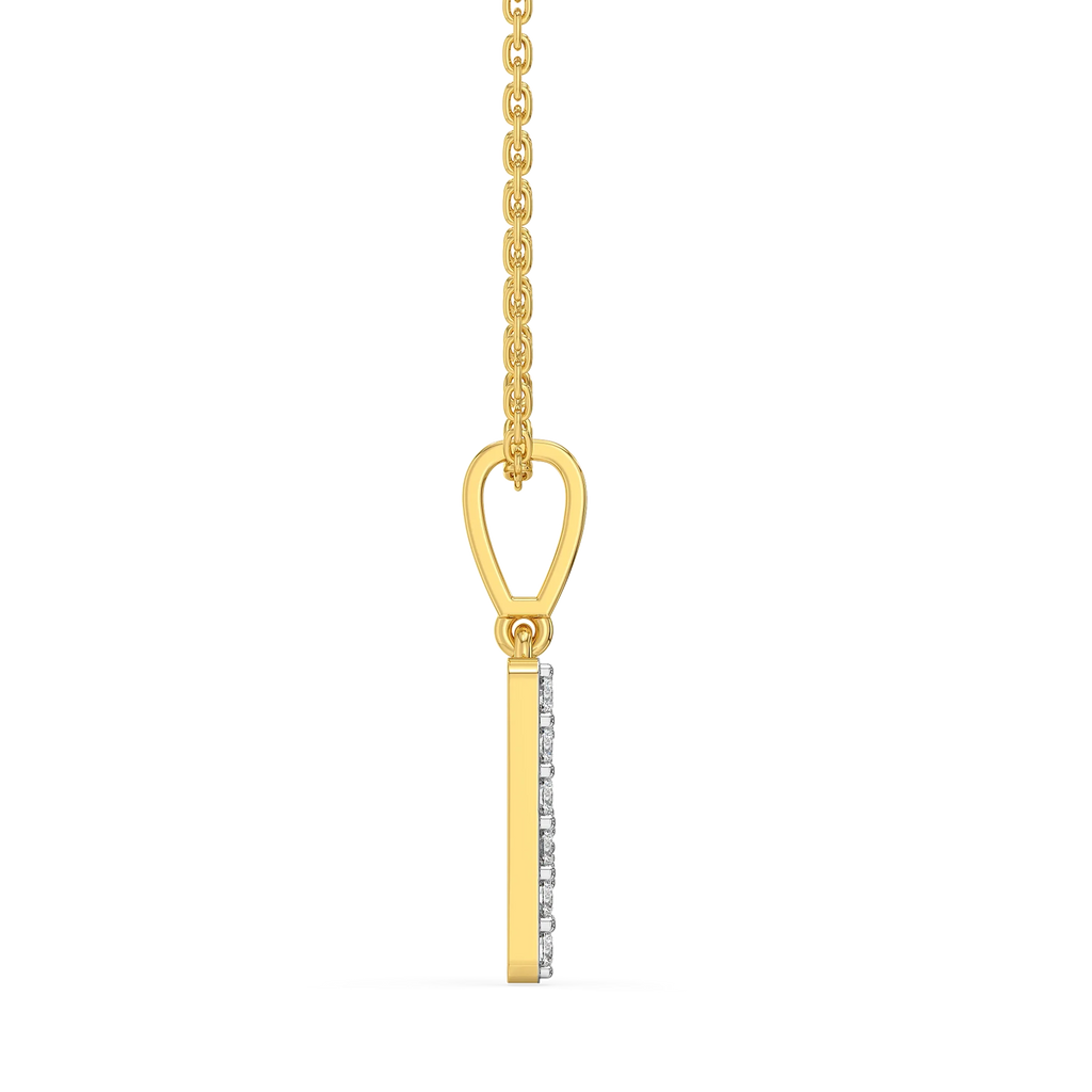 Peekaboo P - Lab Diamond Alphabet Pendant
