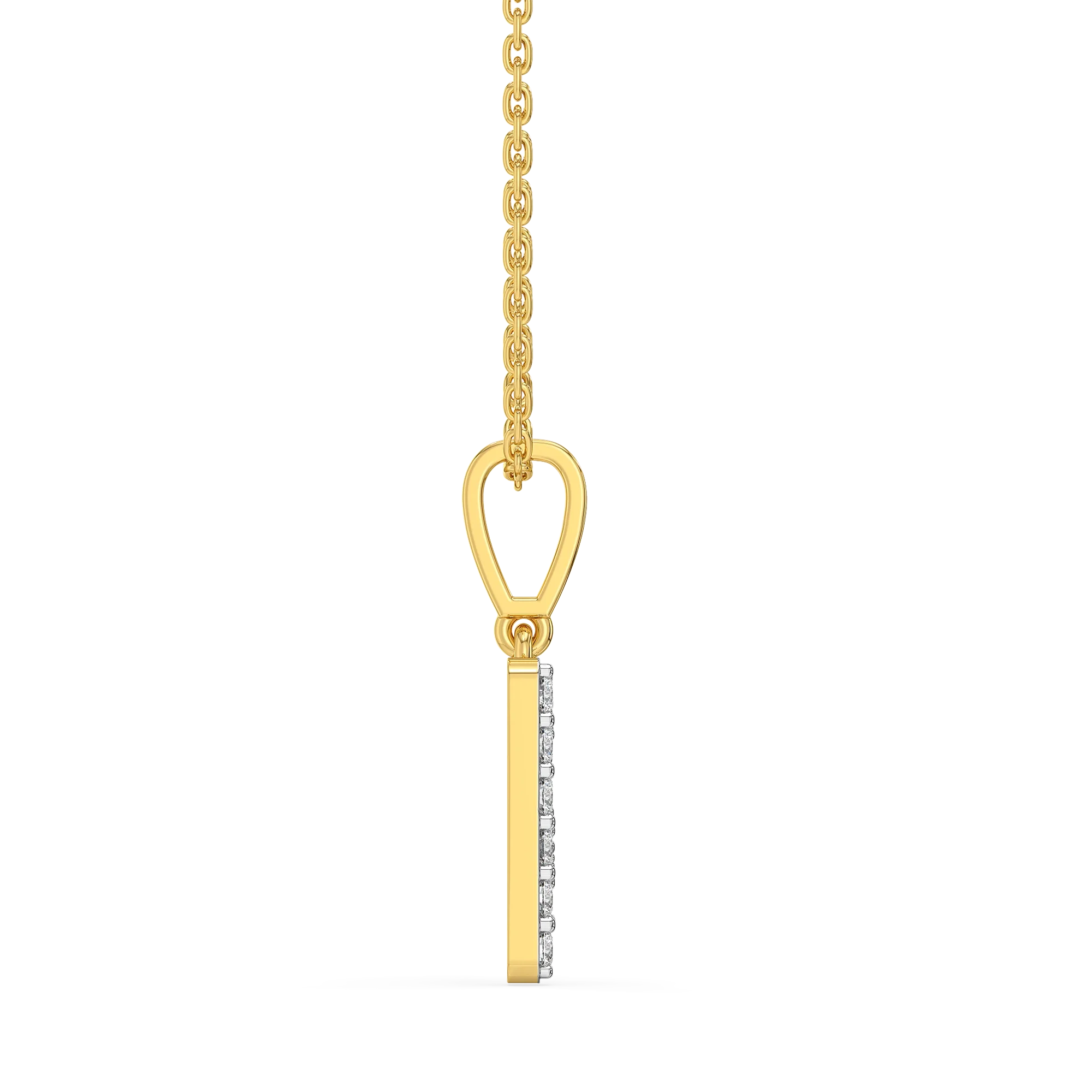 Peekaboo P - Lab Diamond Alphabet Pendant