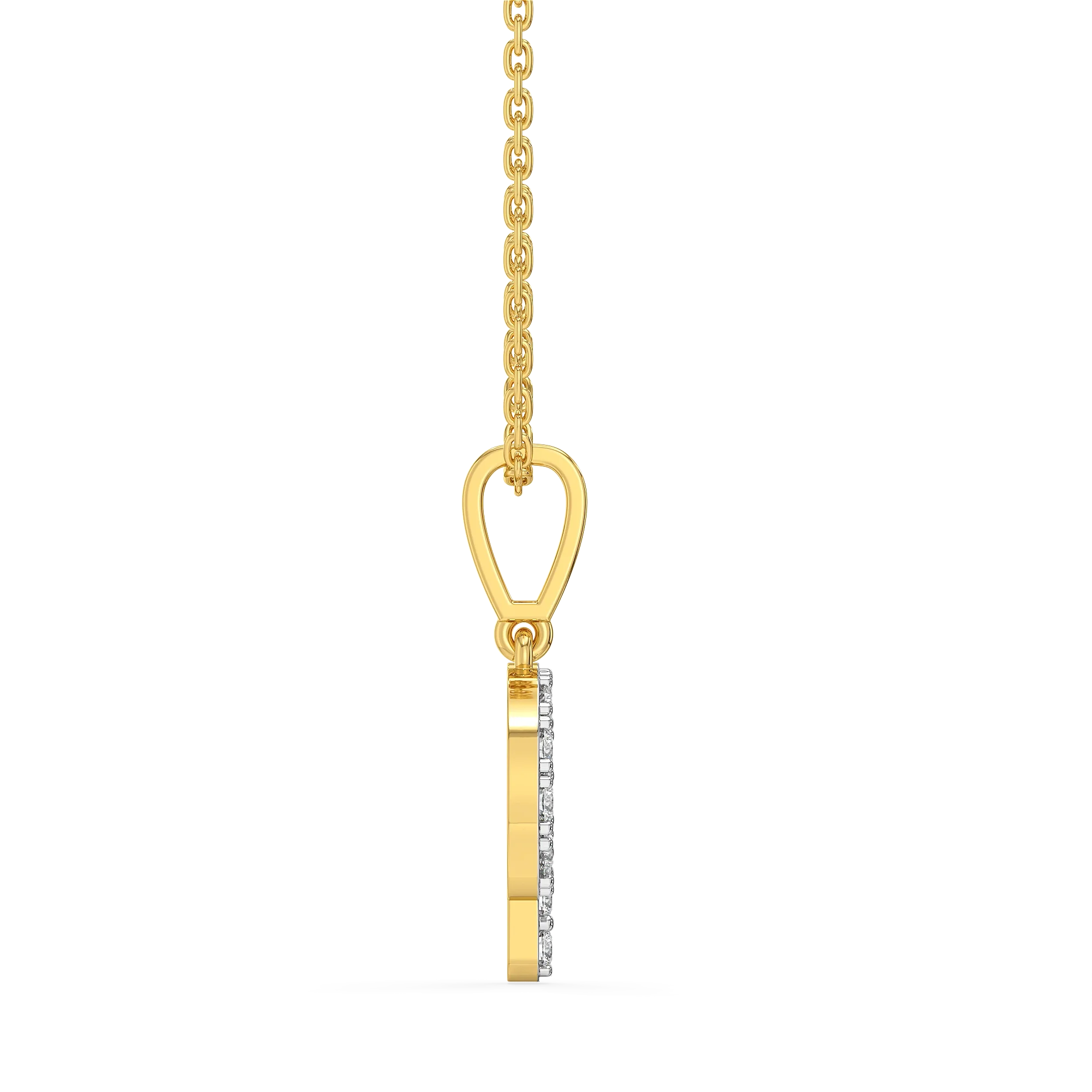 Q-utie - Lab Diamond Alphabet Pendant