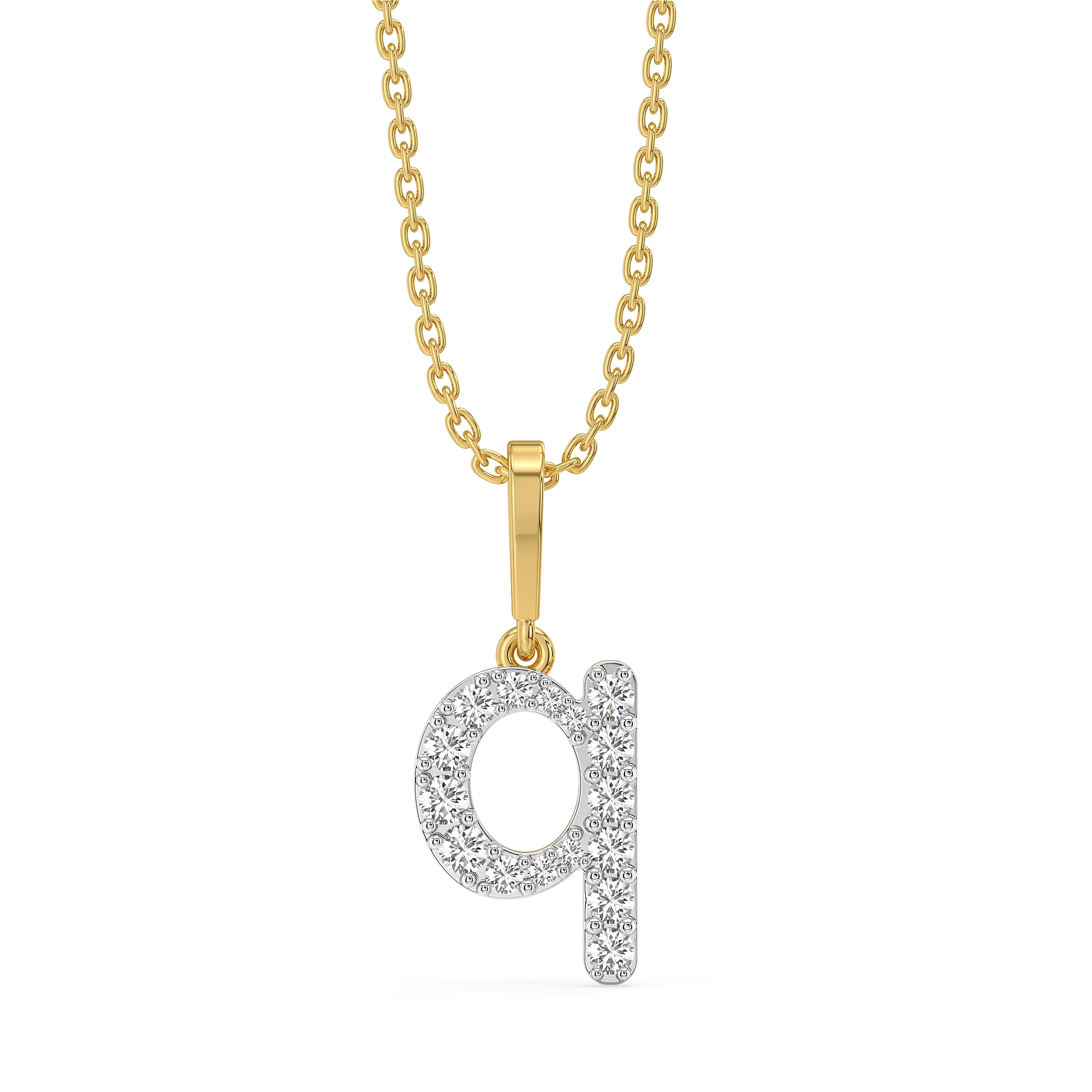Q-utie - Lab Diamond Alphabet Pendant Main image