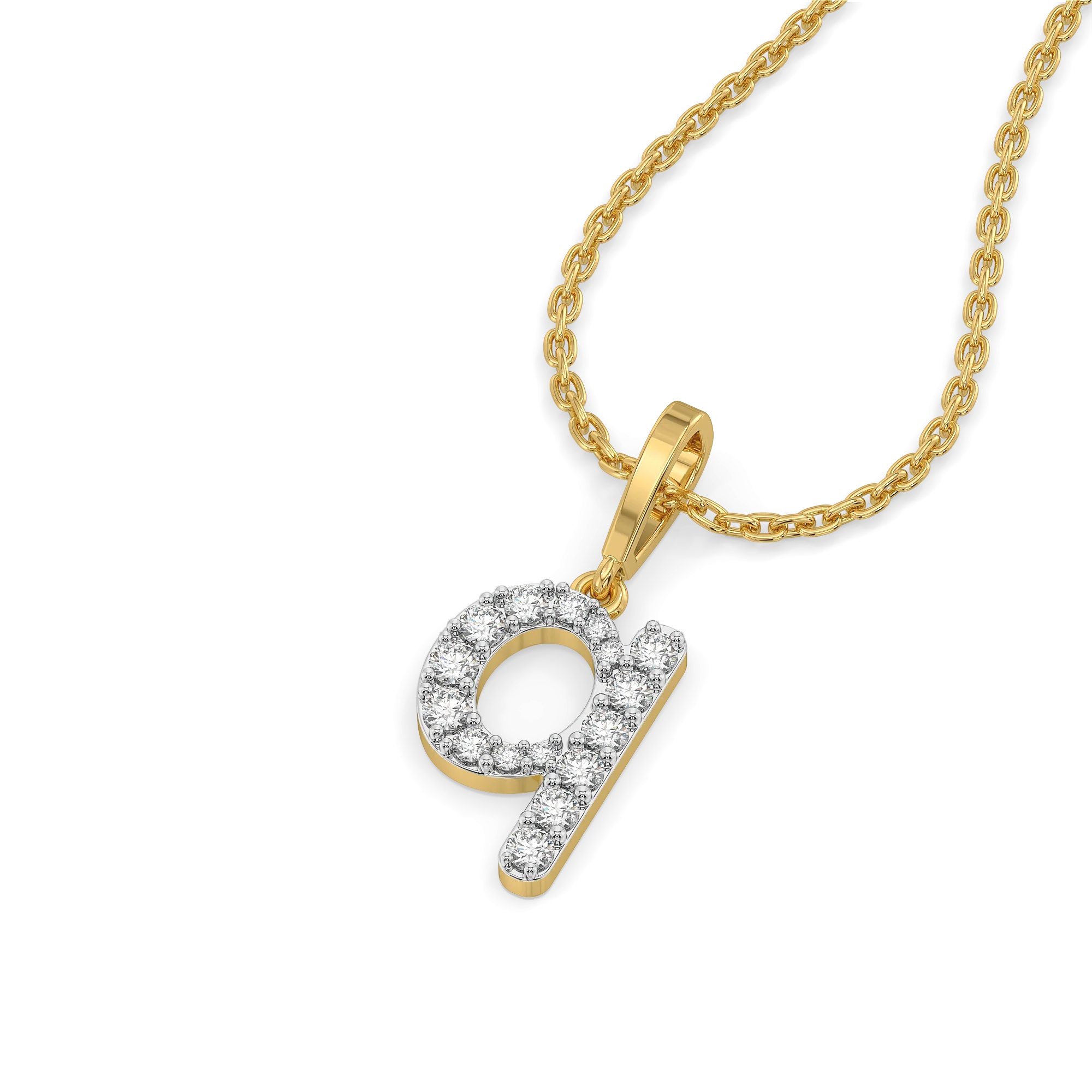 Q-utie - Lab Diamond Alphabet Pendant Secondary image