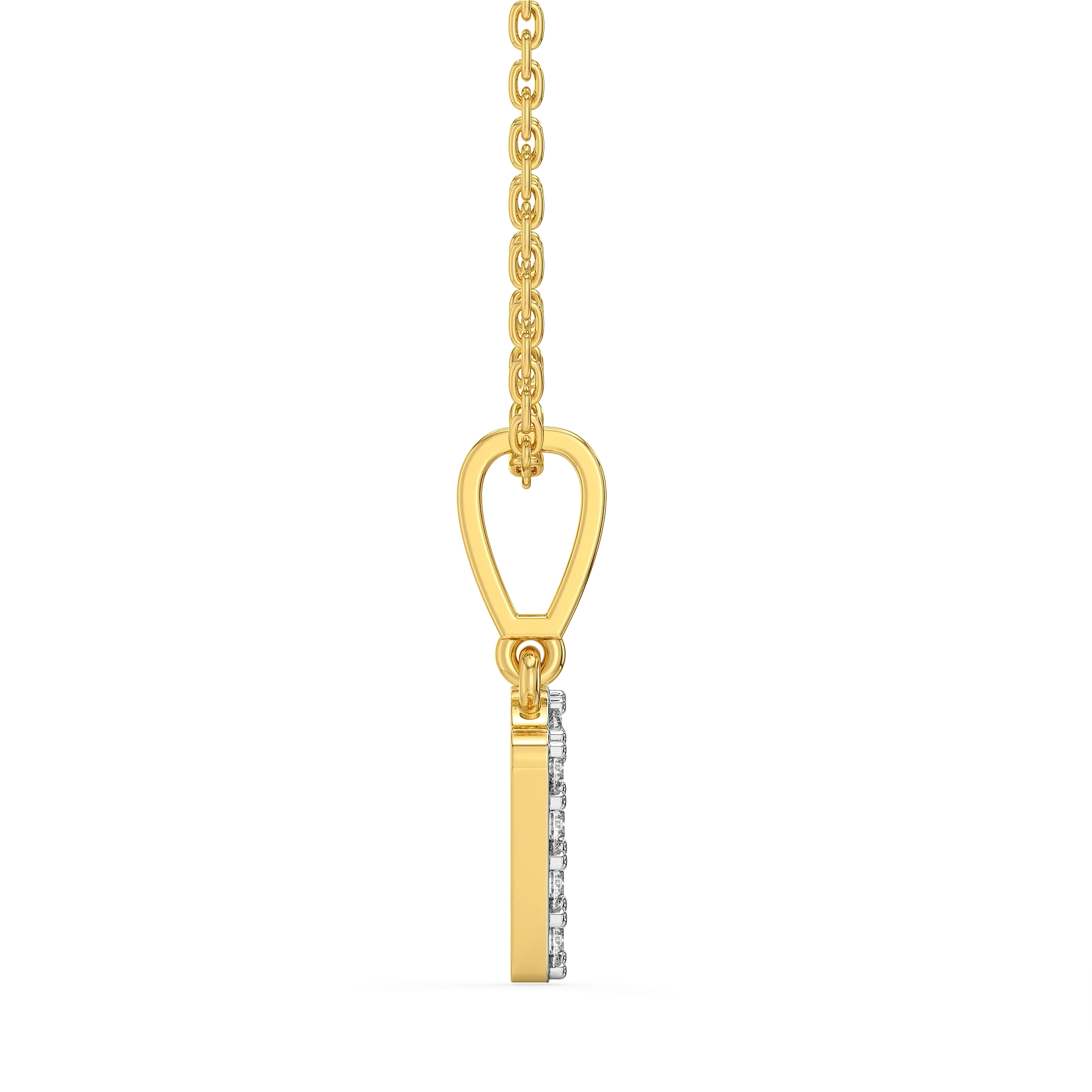 Rockstar R - Lab Diamond Alphabet Pendant