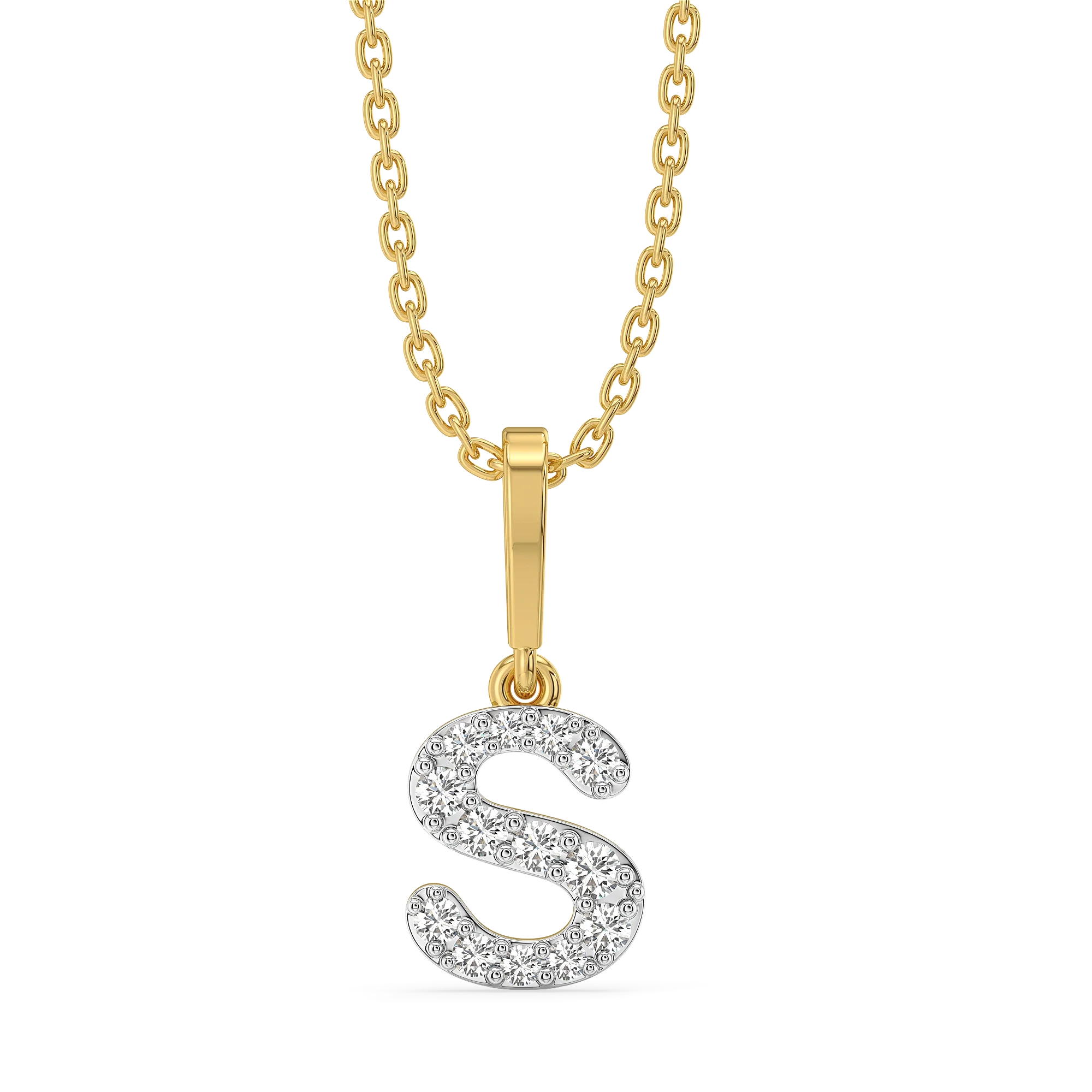 Sassy S - Lab Diamond Alphabet Pendant Main image