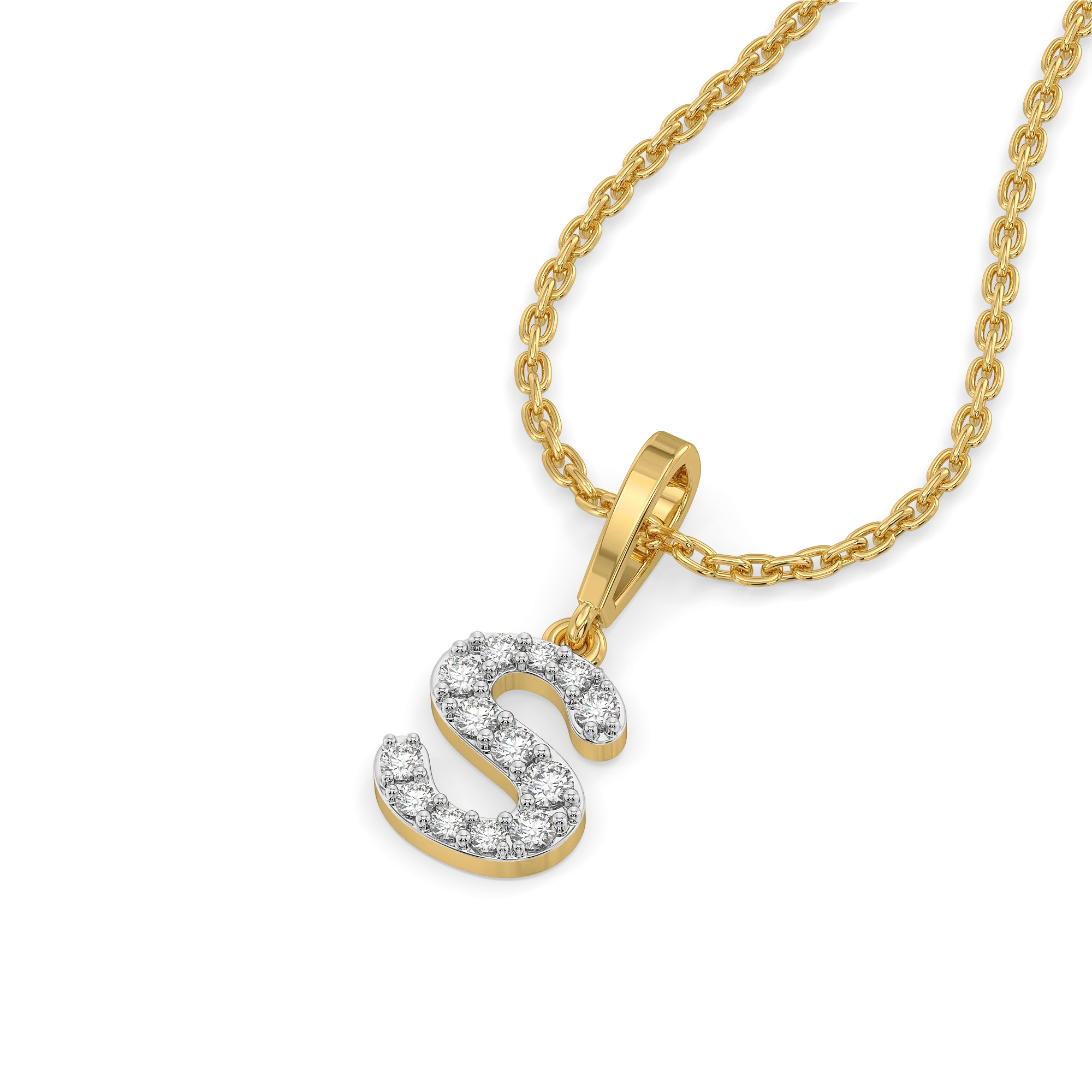 Sassy S - Lab Diamond Alphabet Pendant Secondary image