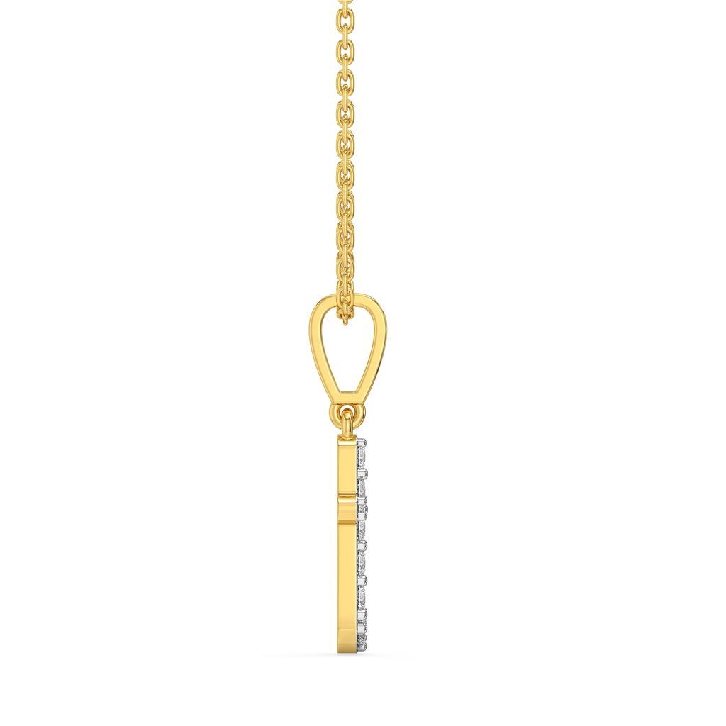 Tiny Treasure T - Lab Diamond Alphabet Pendant
