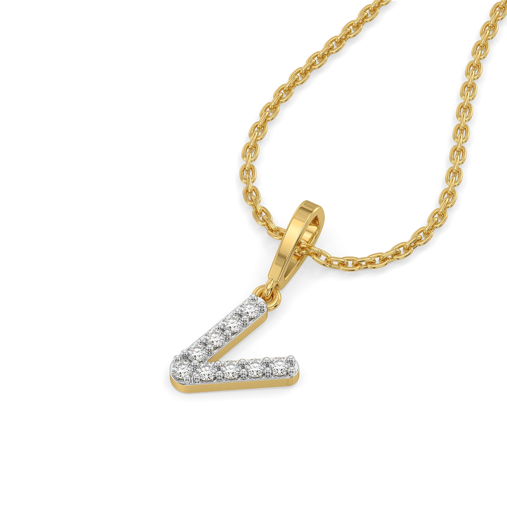 V-ery Cute - Lab Diamond Alphabet Pendant