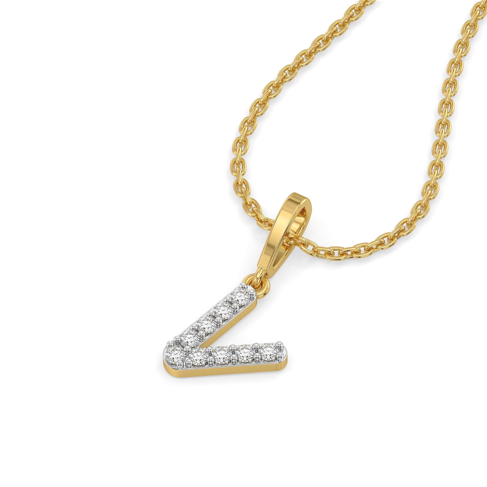 V-ery Cute - Lab Diamond Alphabet Pendant