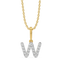 Wink of W-itty - Lab Diamond Alphabet Pendant