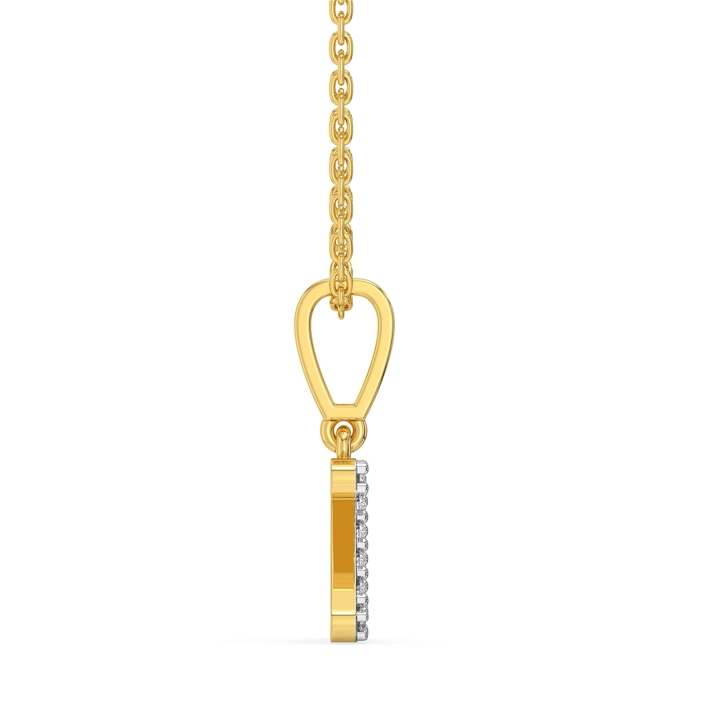 Zig-Zag Z - Lab Diamond Alphabet Pendant