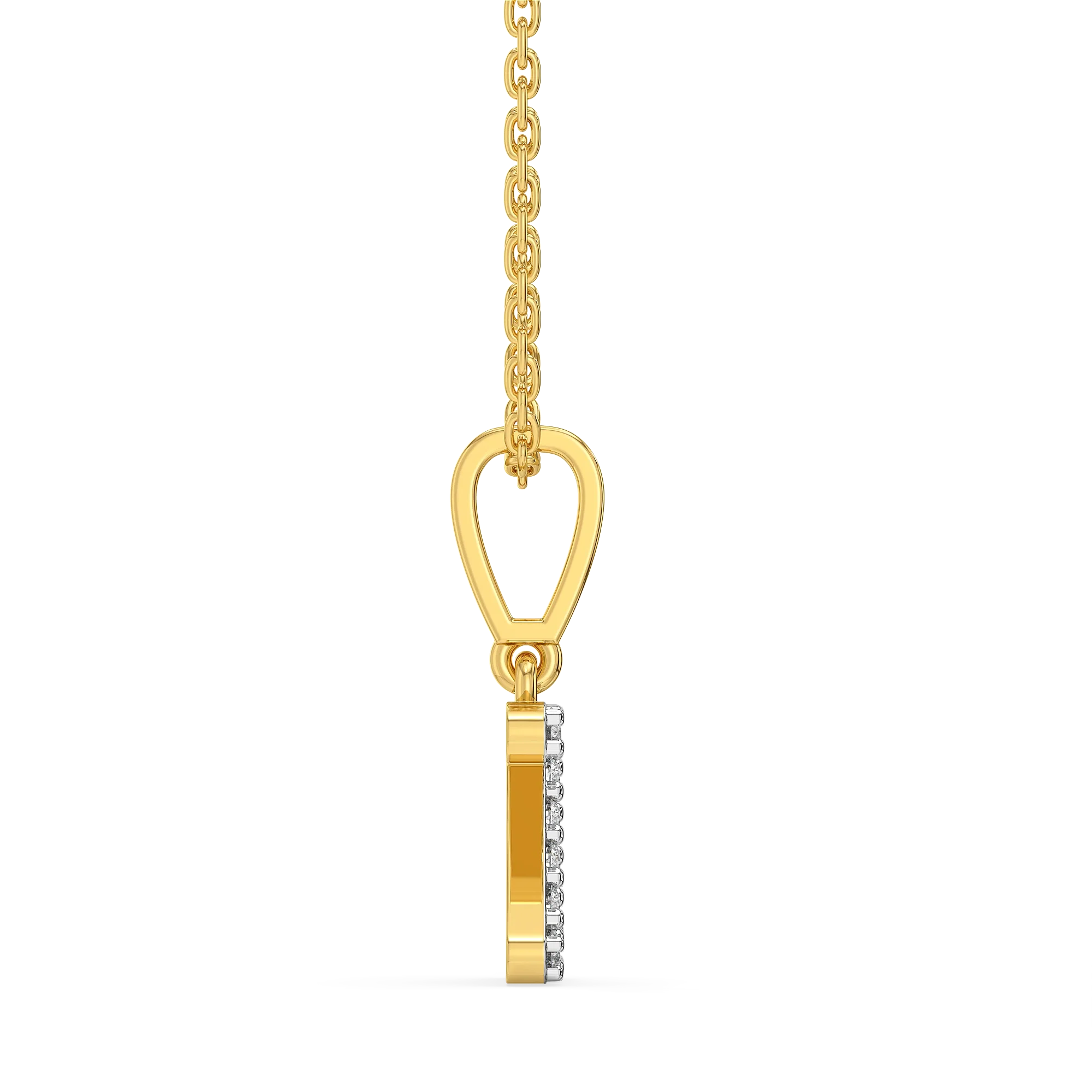 Zig-Zag Z - Lab Diamond Alphabet Pendant