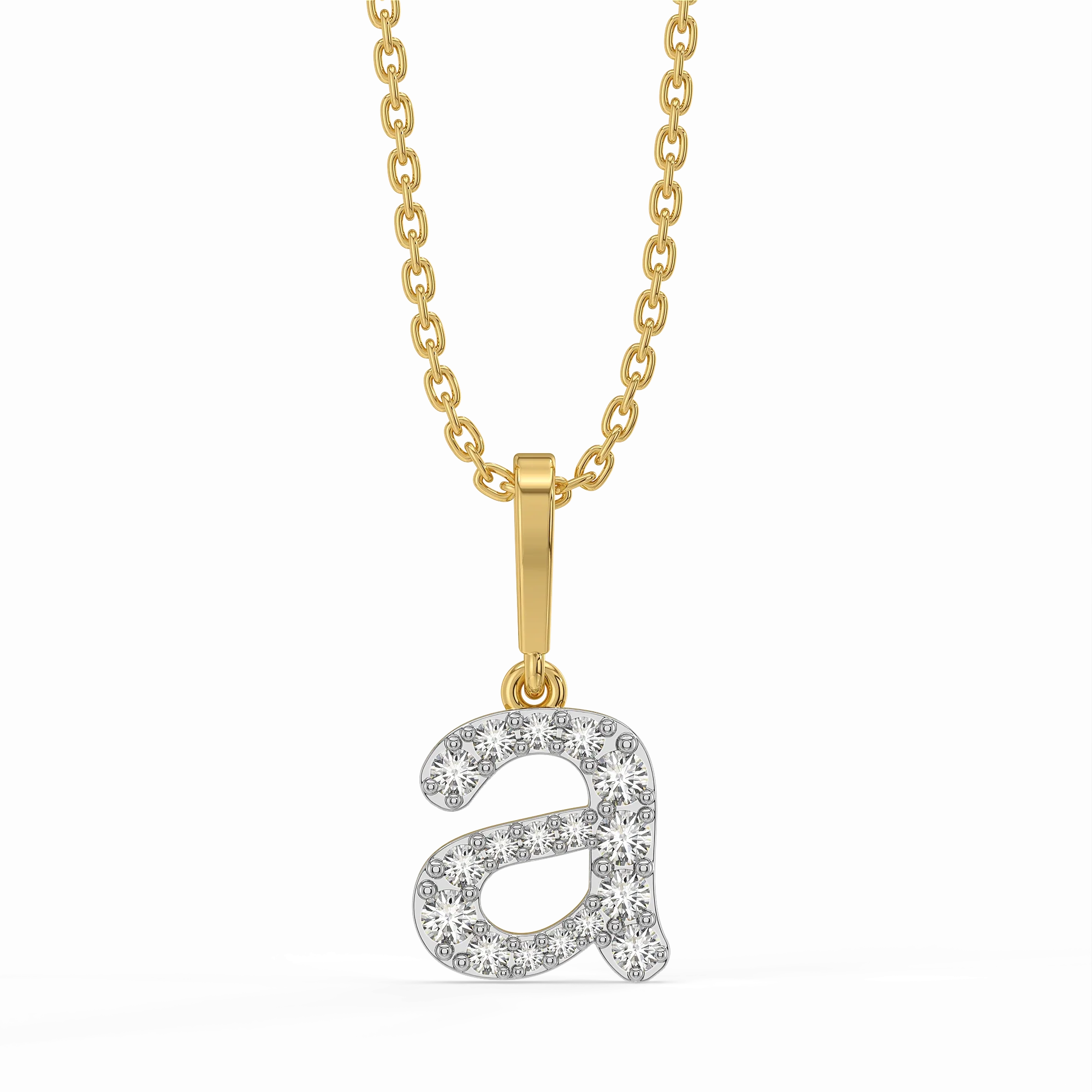 All About A - Lab Diamond Alphabet Pendant Main image