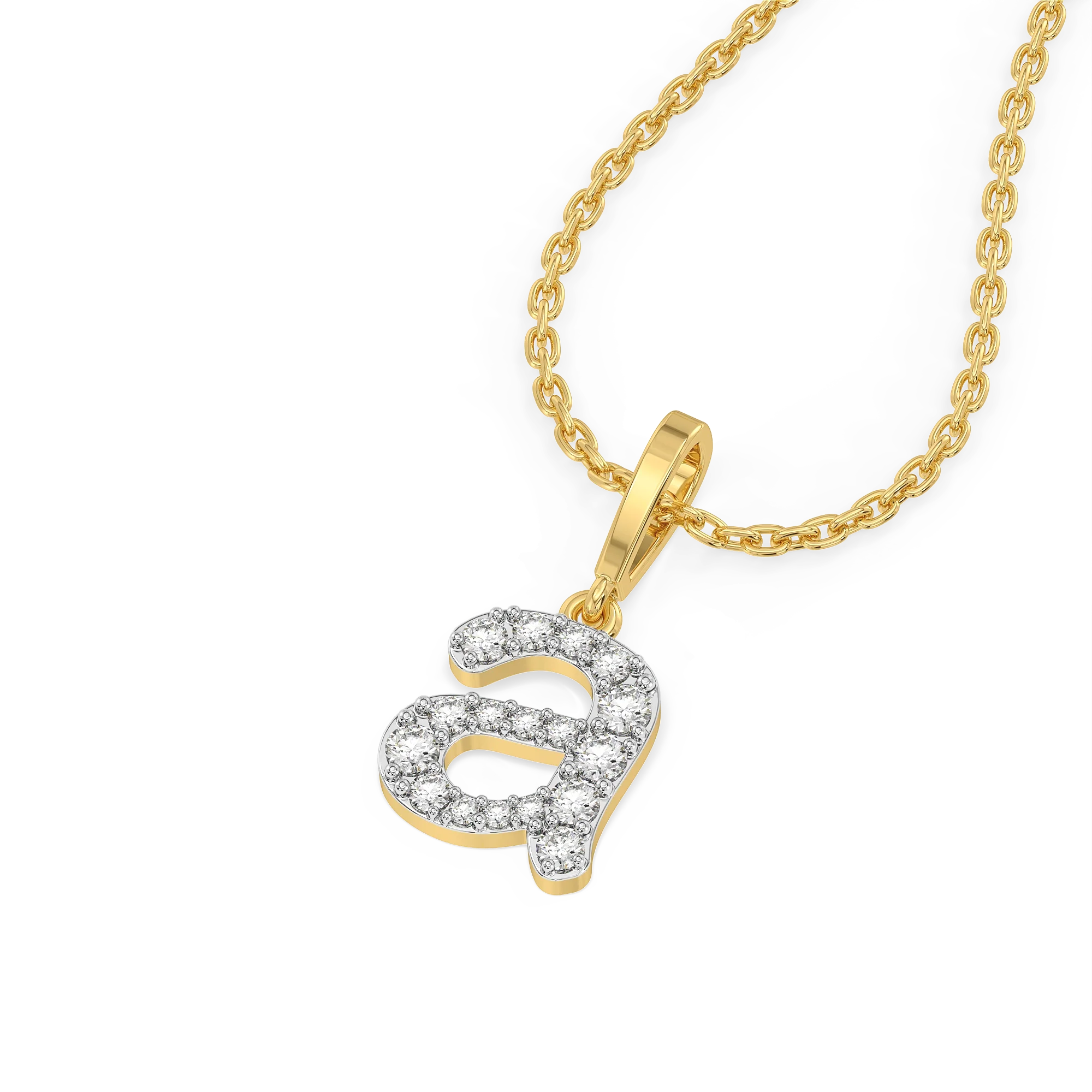 All About A - Lab Diamond Alphabet Pendant Secondary image
